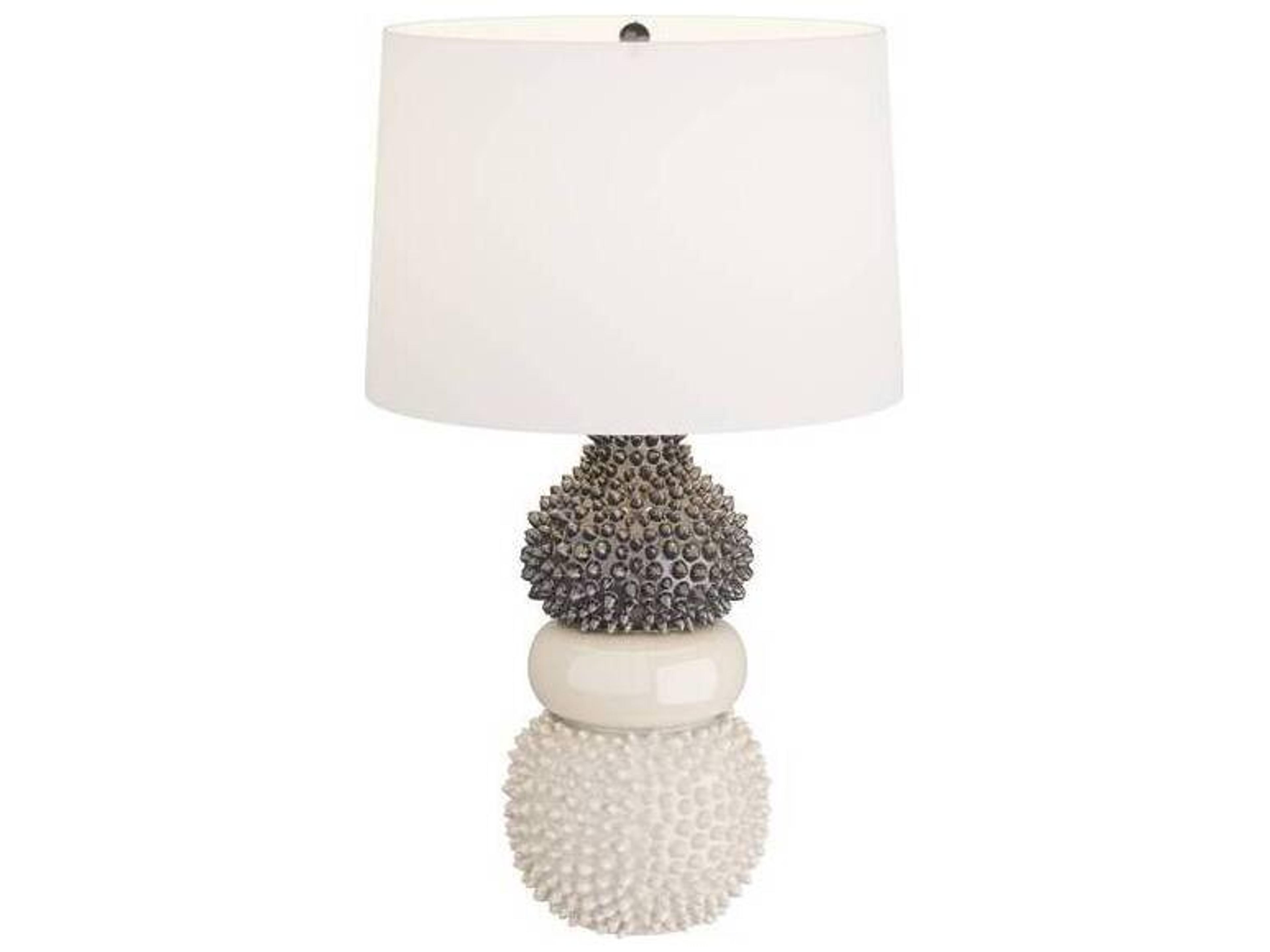 Ivory Crackle Off White Table Lamp