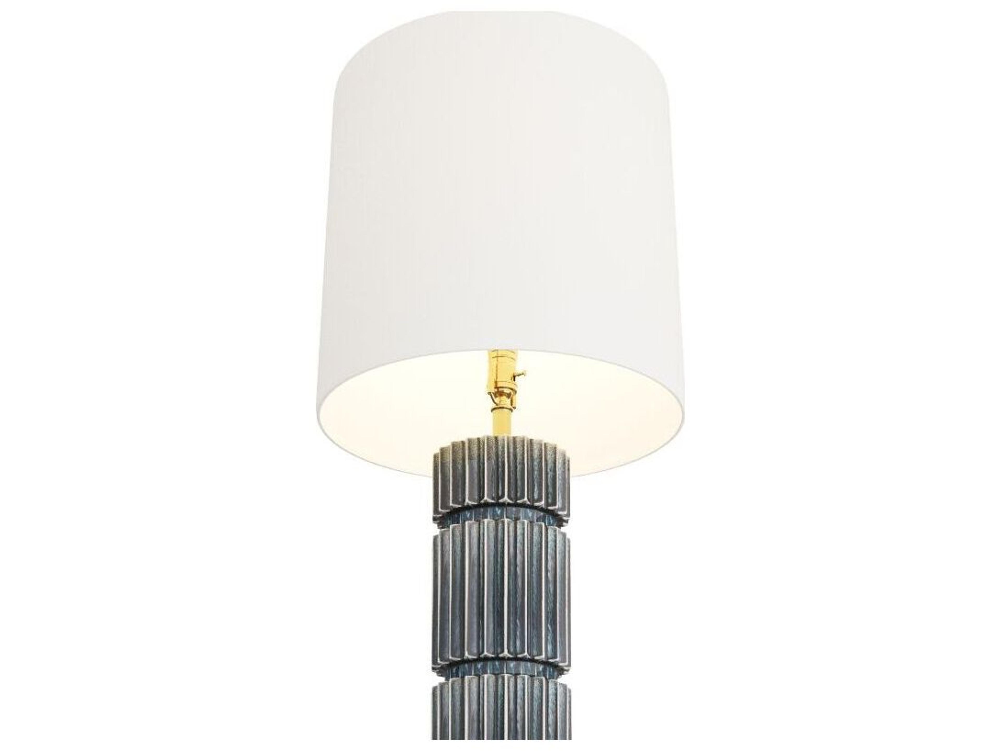 Arteriors Home Annika Ocean Reactive Antique Brass Blue Buffet Lamp