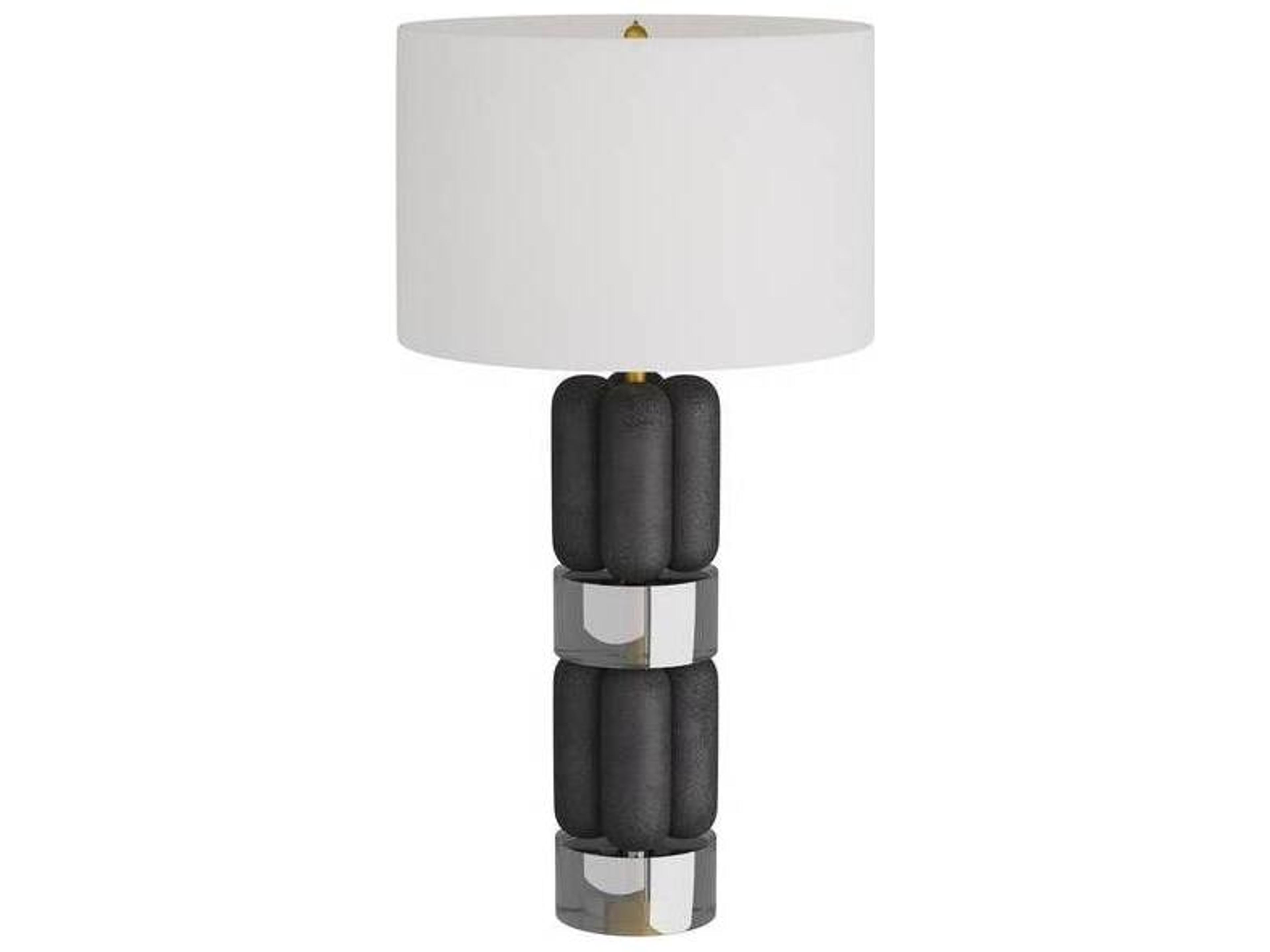 Arteriors Home Bronson Charcoal Smoke Black Buffet Lamp