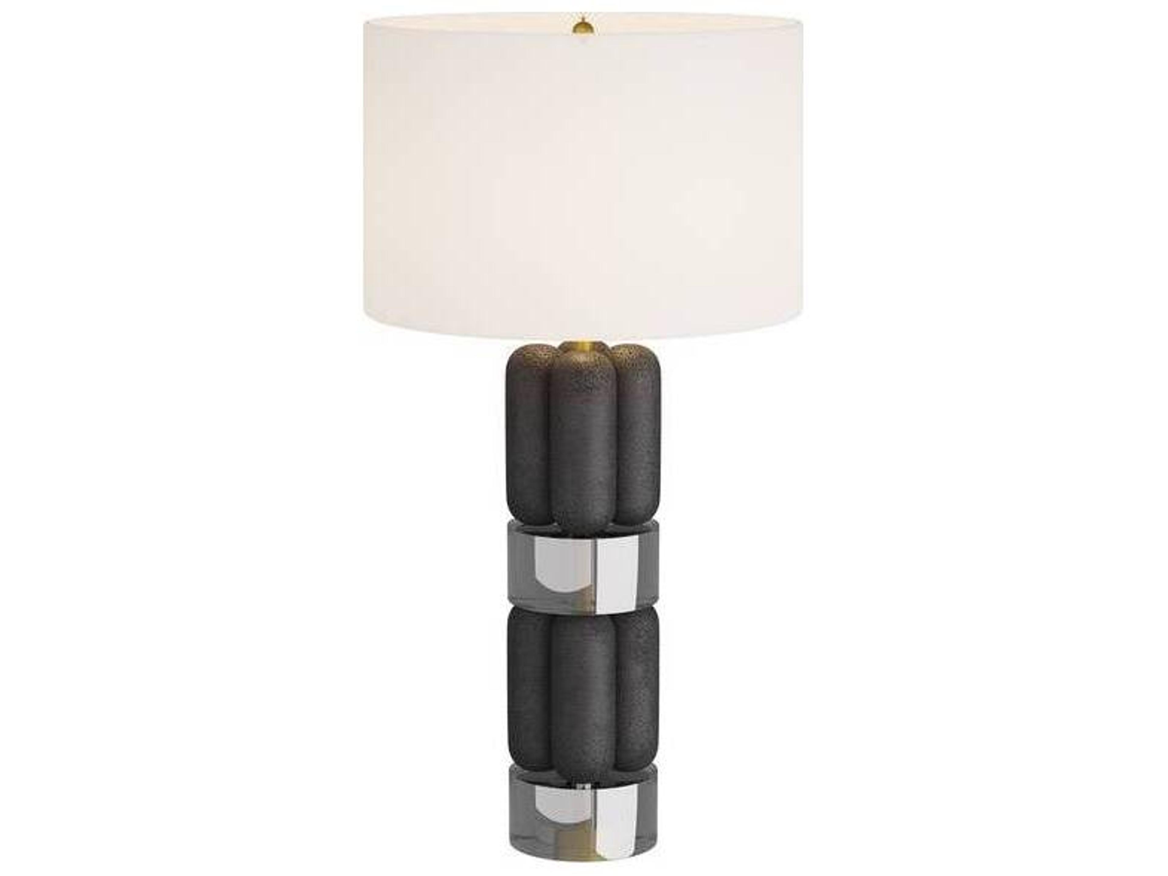 Arteriors Home Bronson Charcoal Smoke Black Buffet Lamp