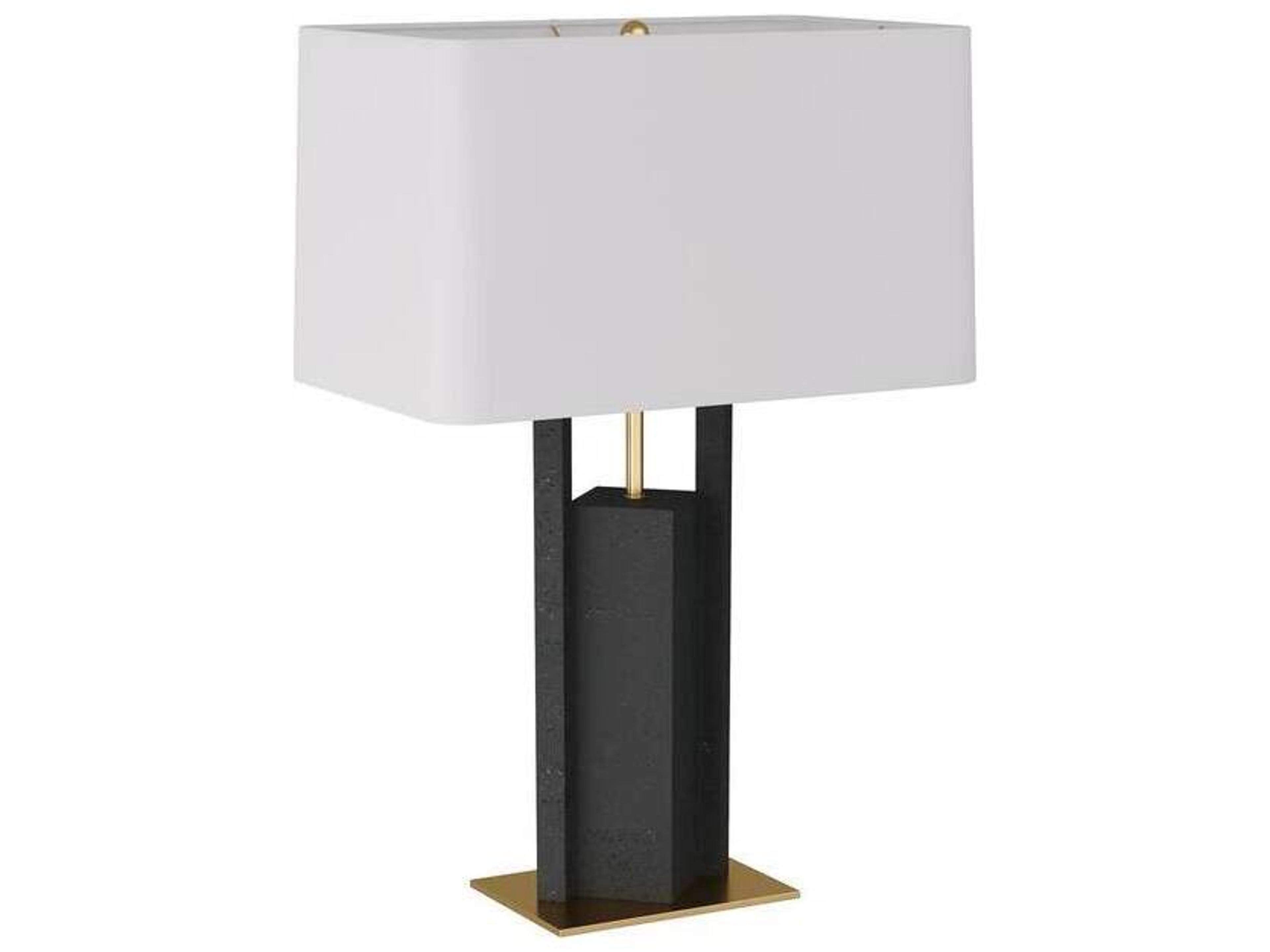 Arteriors Home Zory Charcoal Antique Brass Black Buffet Lamp
