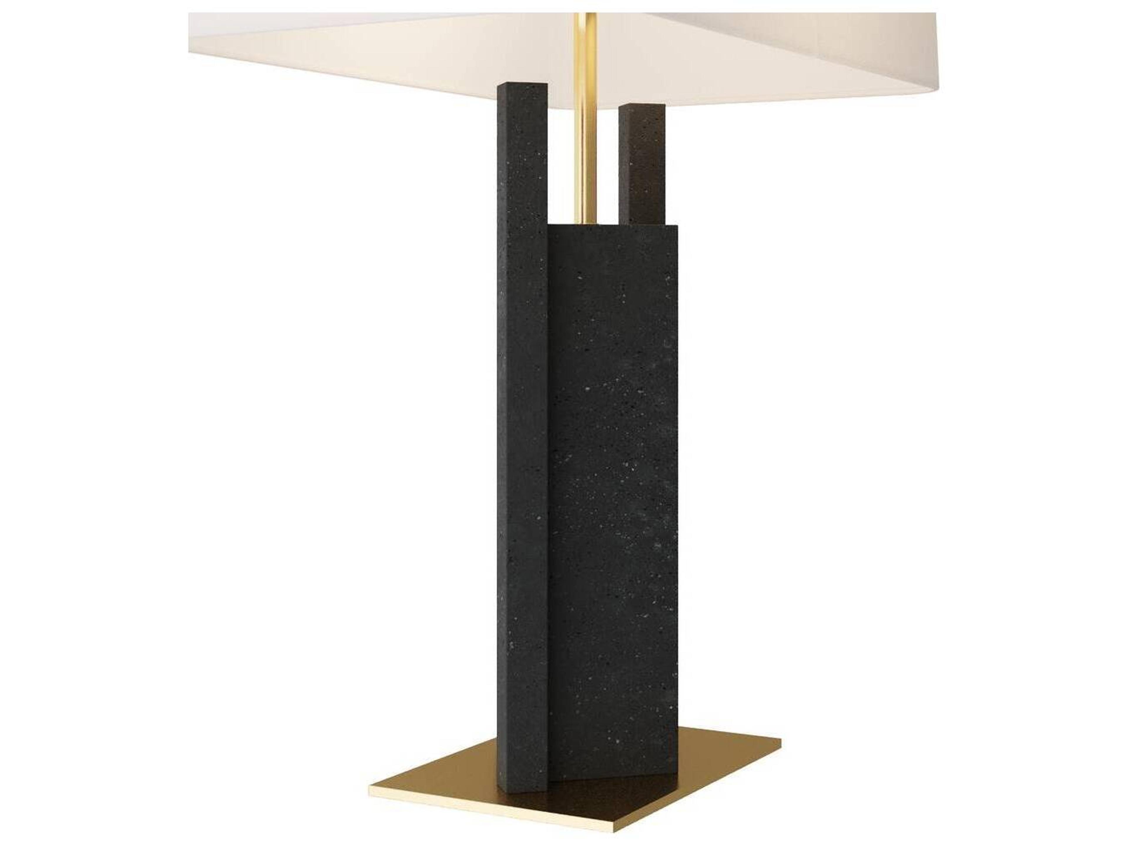 Arteriors Home Zory Charcoal Antique Brass Black Buffet Lamp