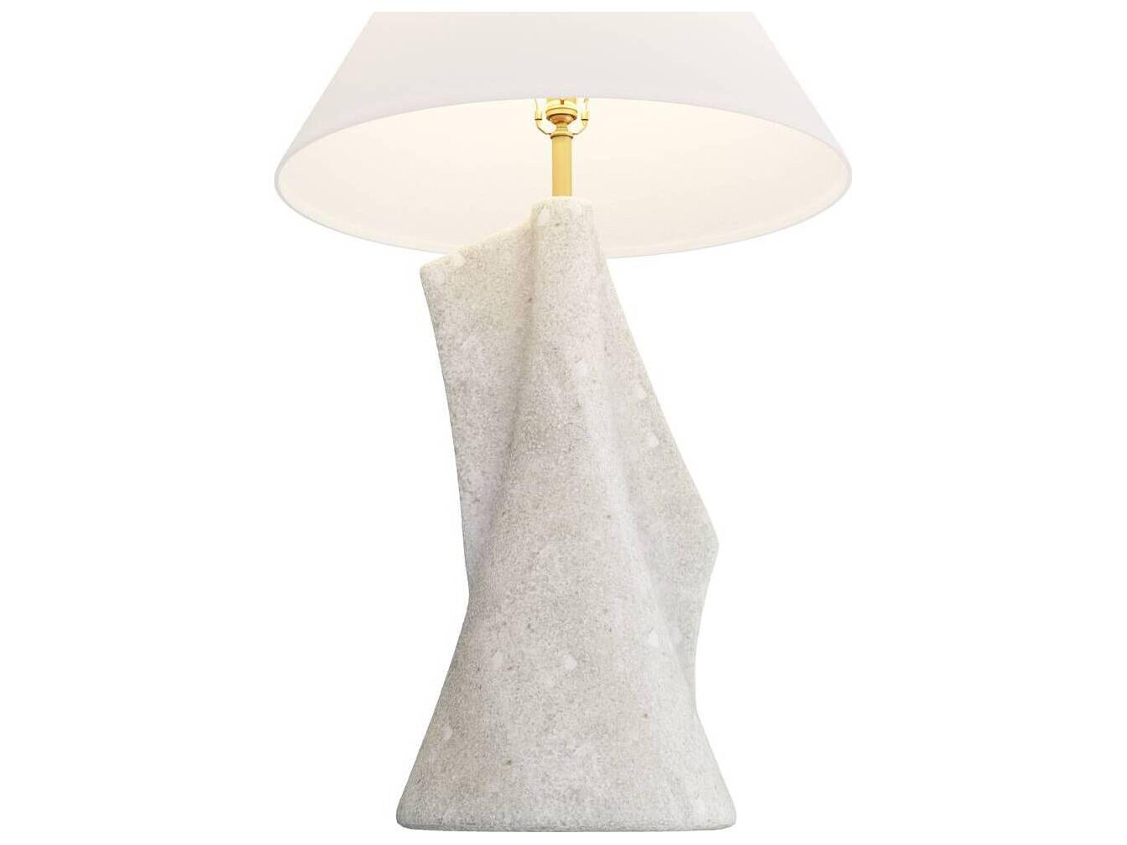 Arteriors Home Bruce Ivory Antique Brass White Buffet Lamp