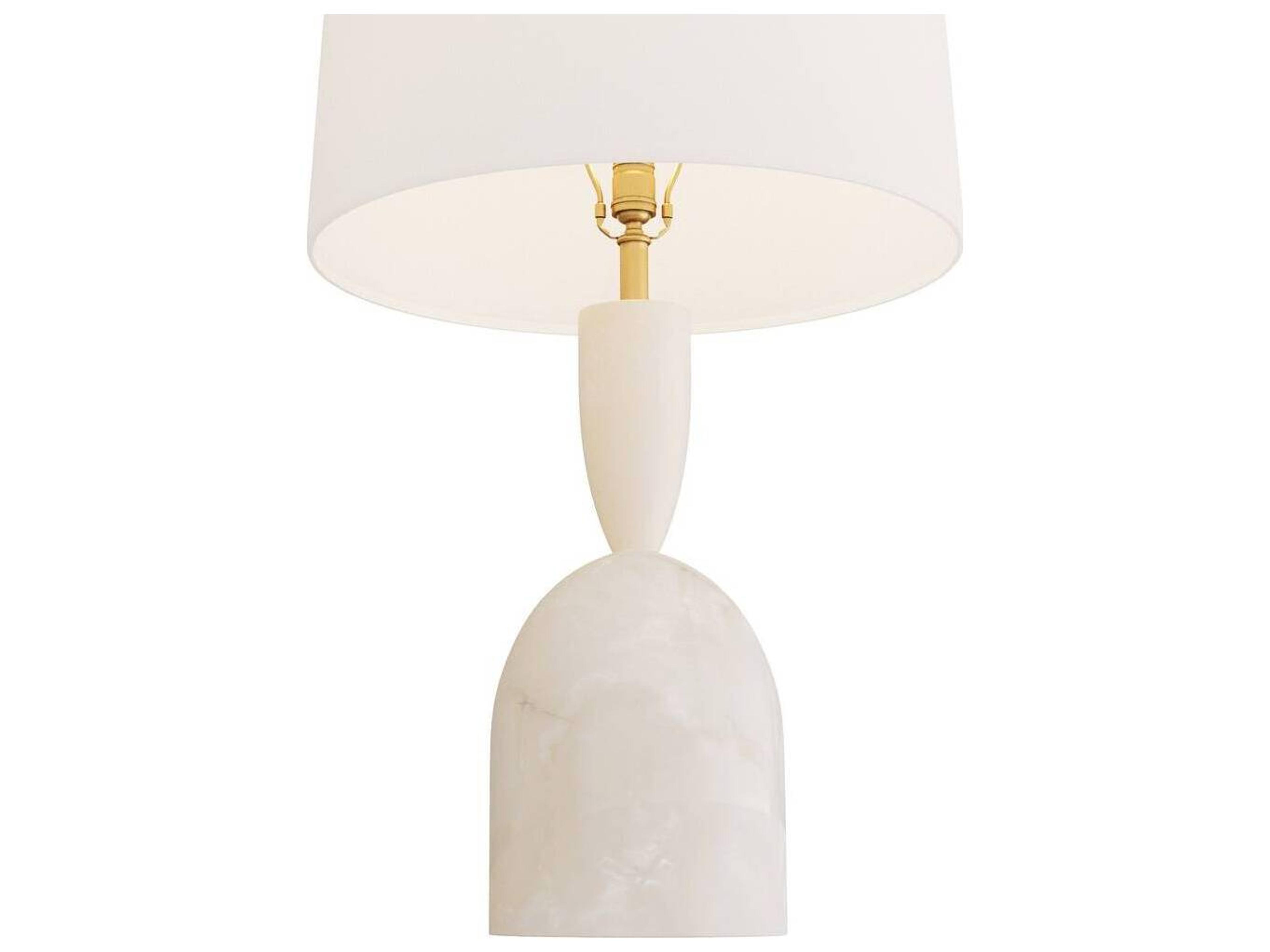 Arteriors Home Brighton White Antique Brass Buffet Lamp