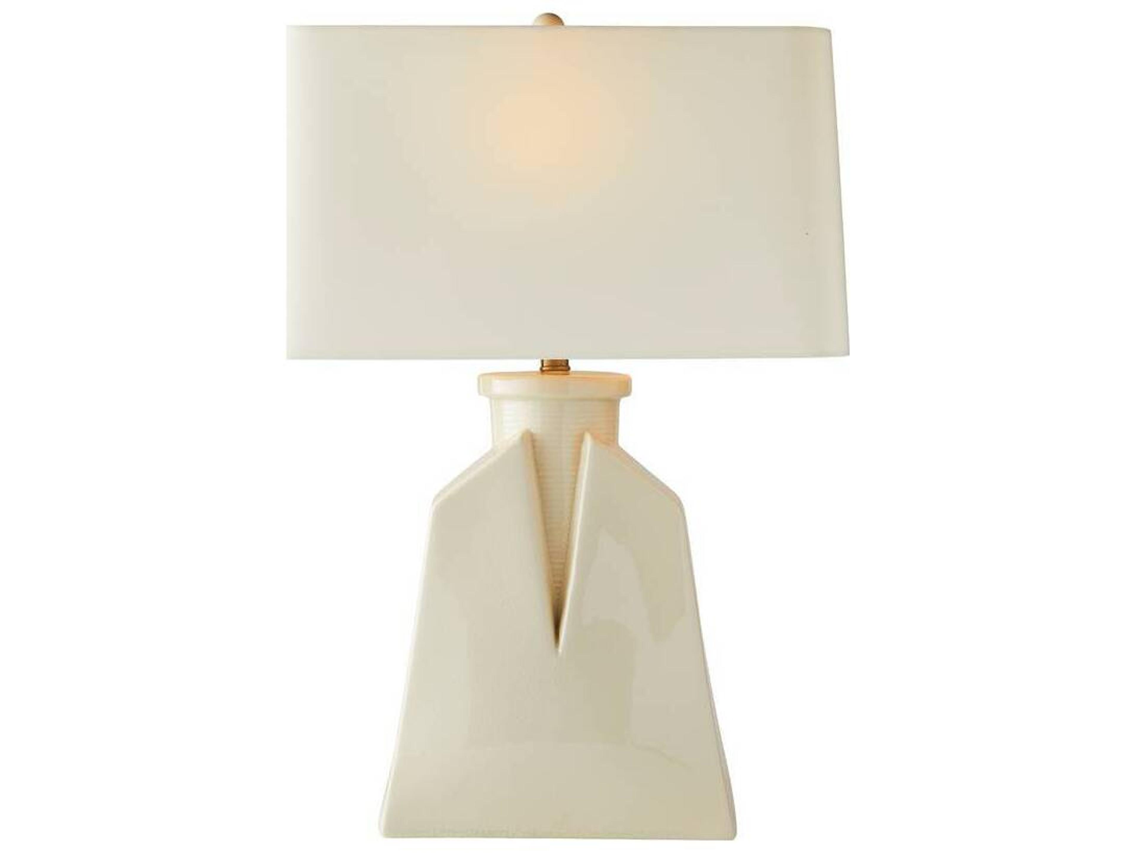 Ivory Crackle Off White Buffet Lamp