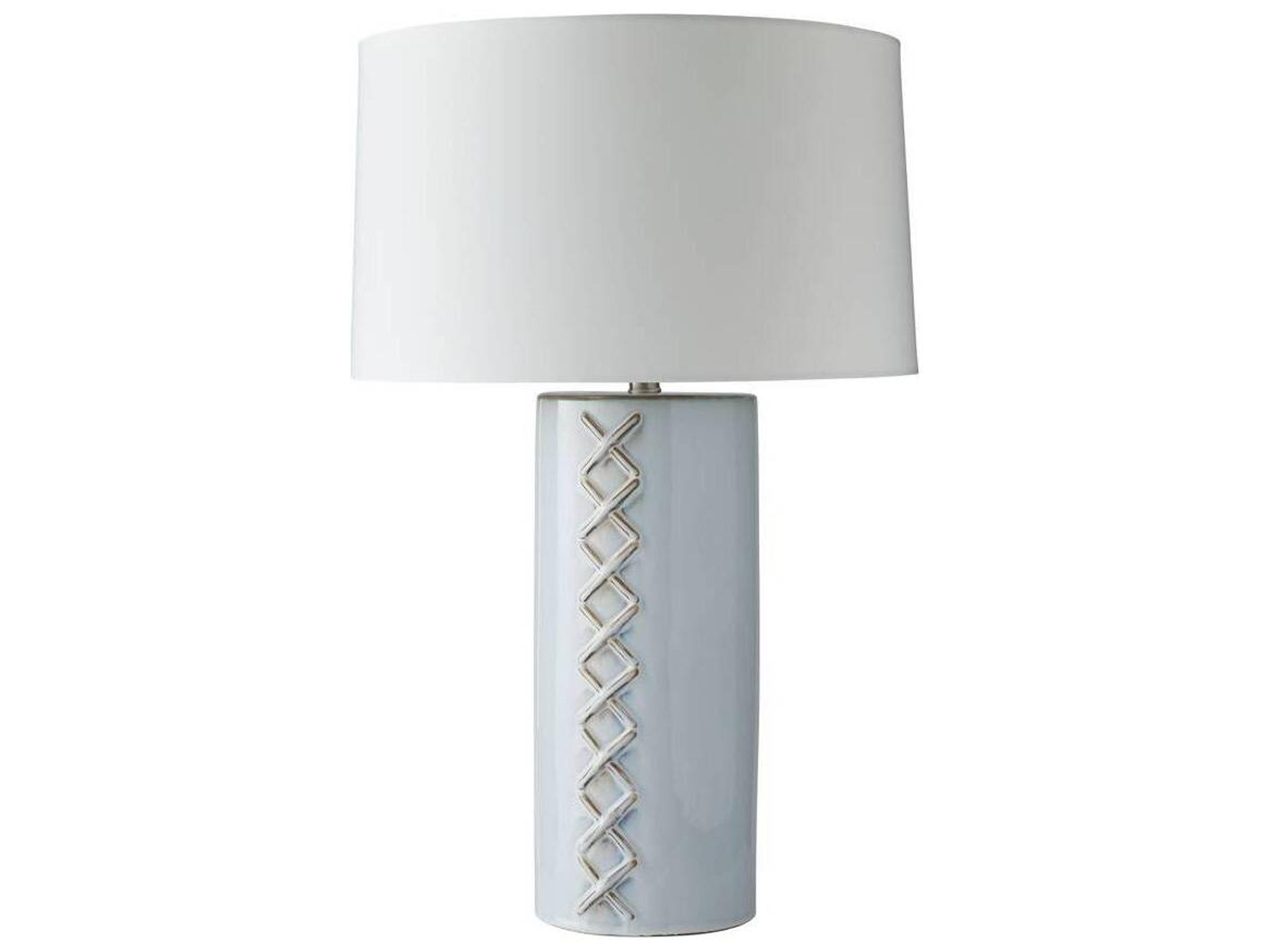 Arteriors Home DiMaggio Glacial Reactive Polished Nickel White Buffet Lamp