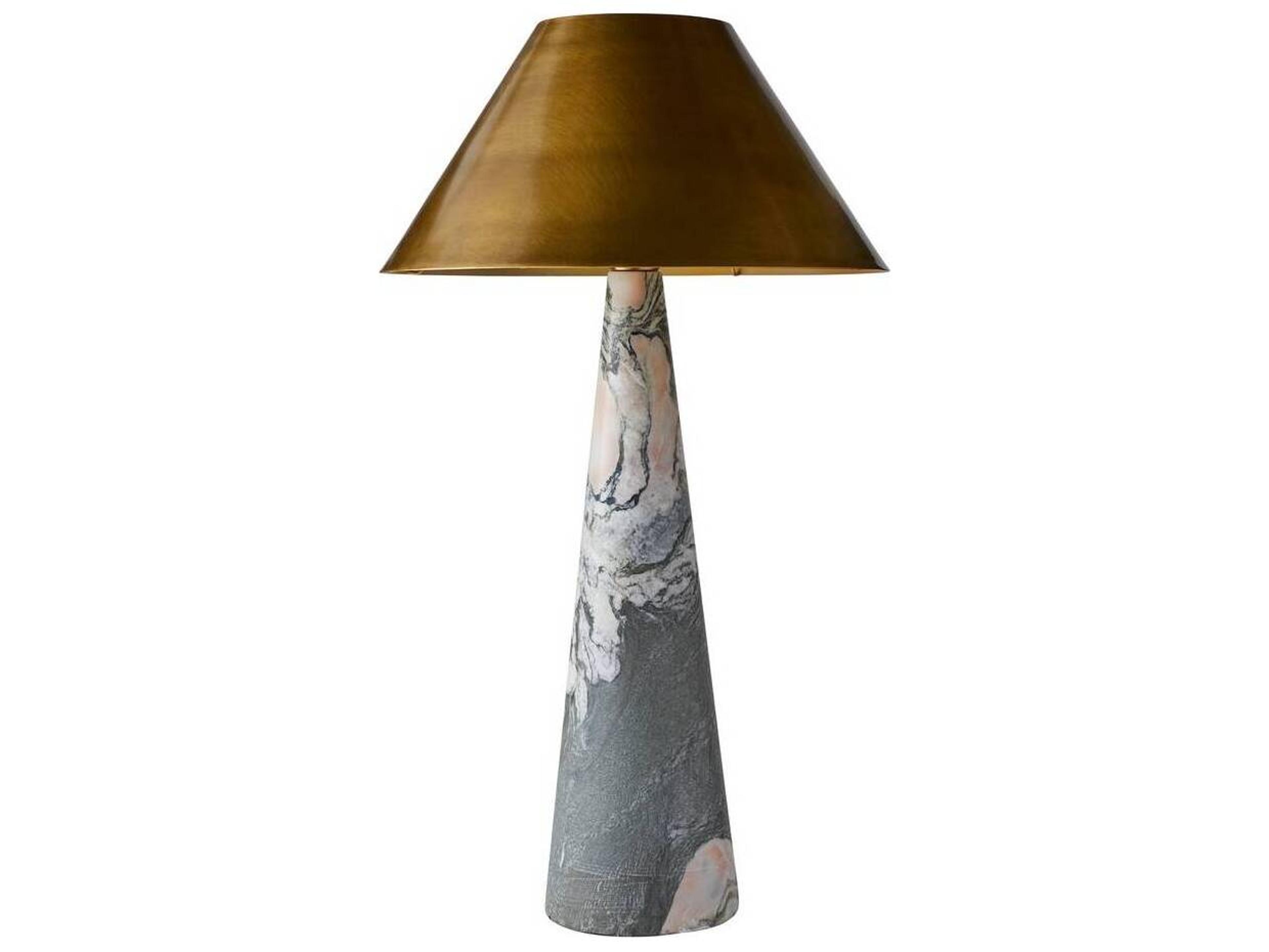 Chanel Table Lamp in Marble and Antique Brass