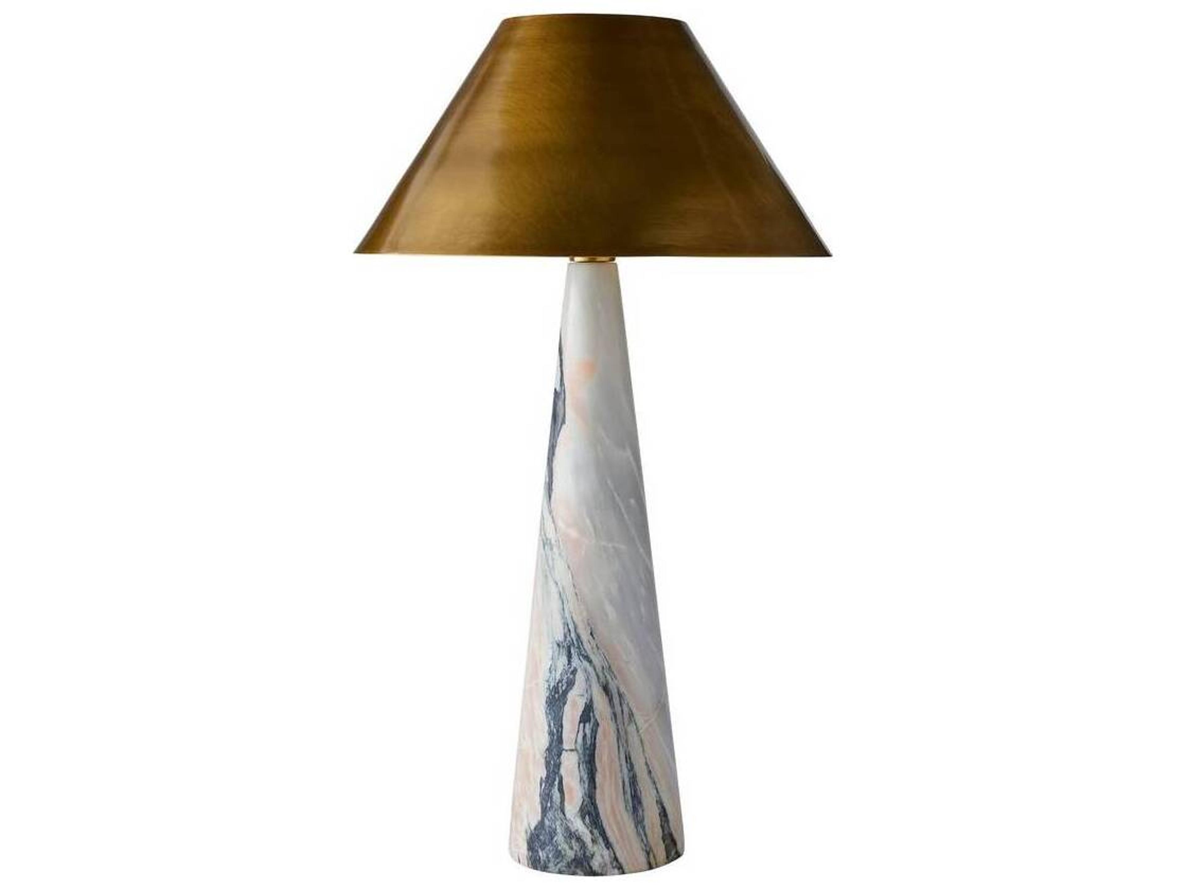Arteriors Home Chanell Calacatta Viola Antique Brass Buffet Lamp