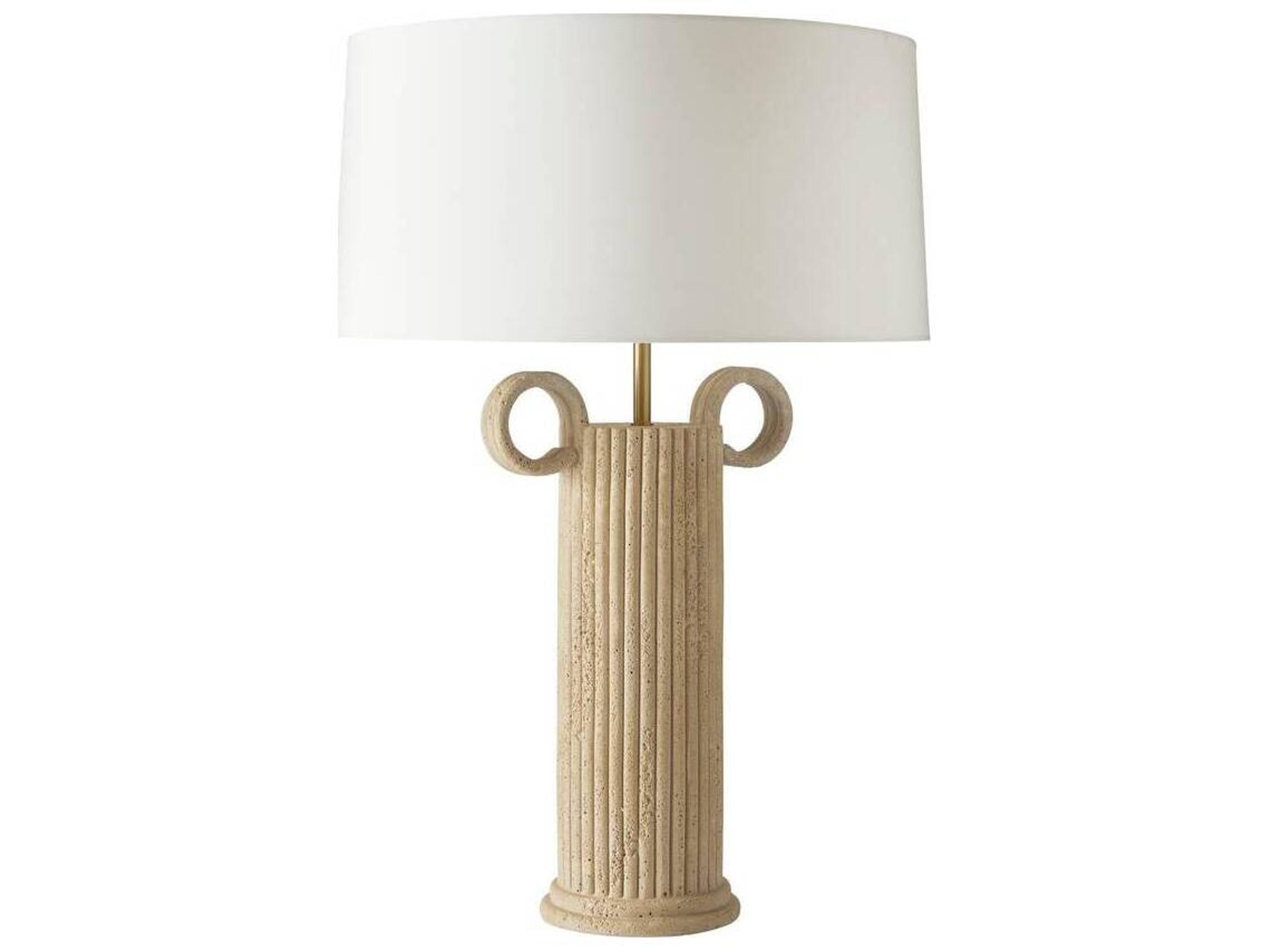 Arteriors Home Eros Sand Antique Brass Brown Traditional Buffet Lamp