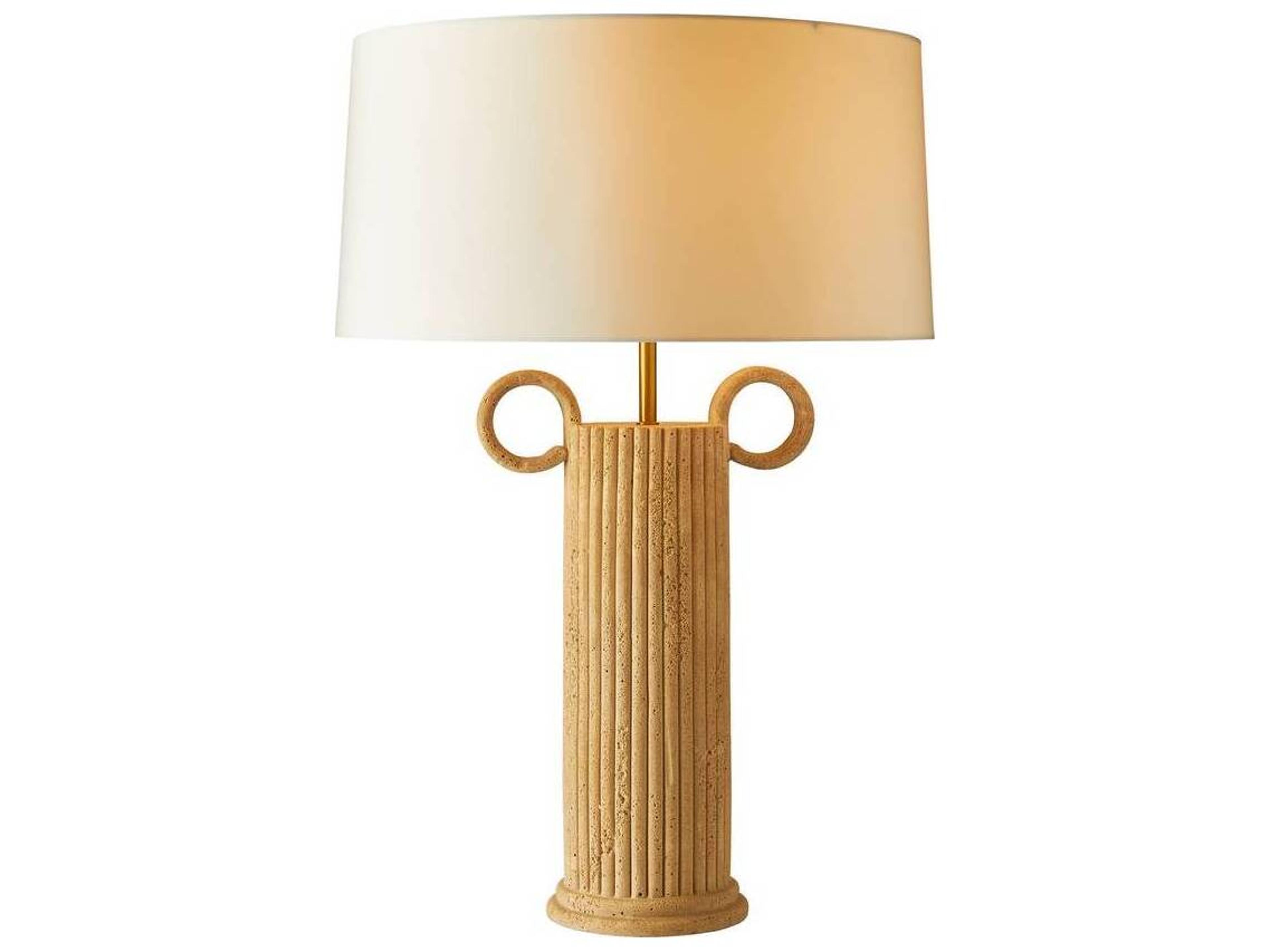 Arteriors Home Eros Sand Antique Brass Brown Traditional Buffet Lamp
