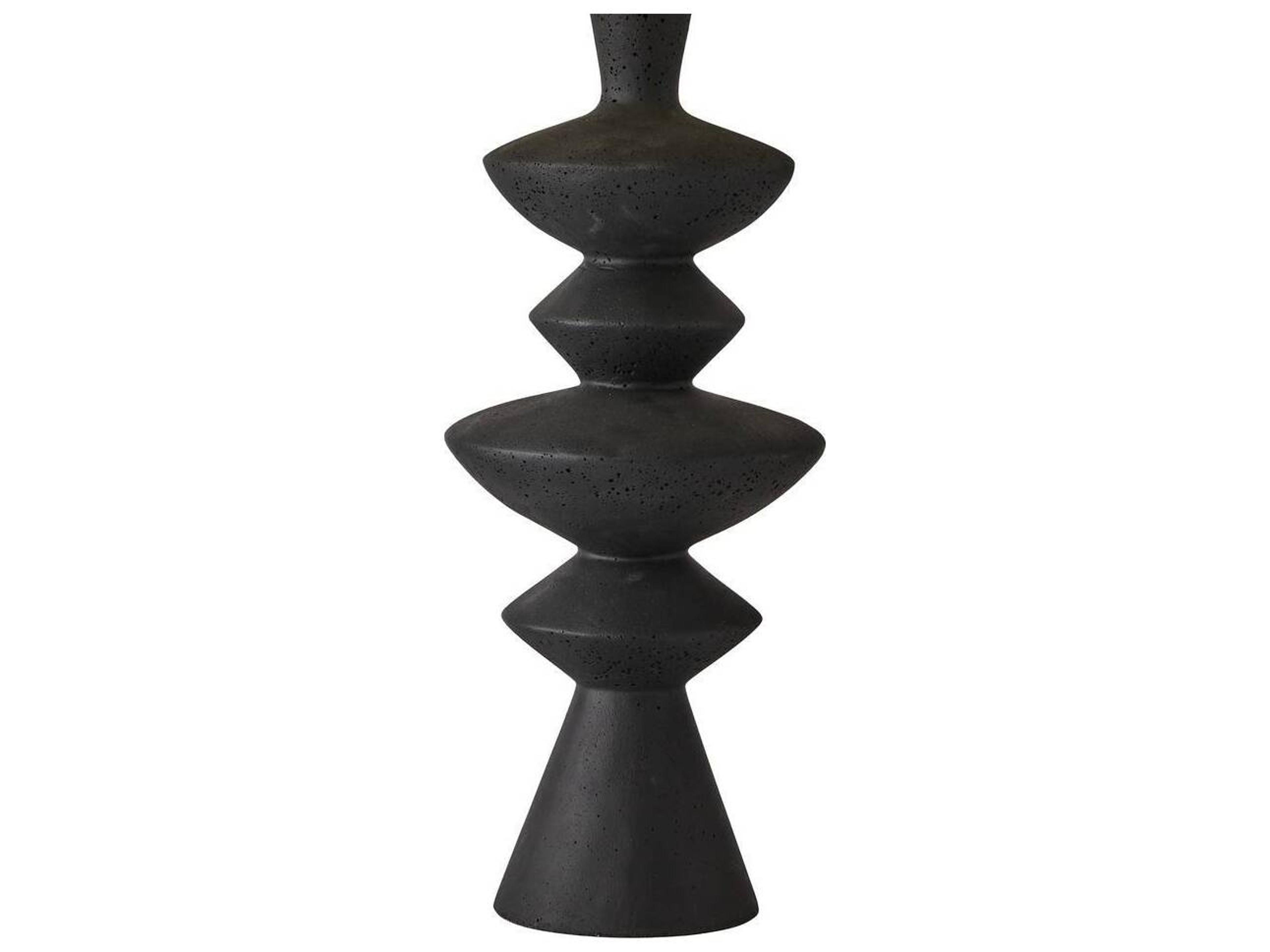 Arteriors Home Jillian Charcoal Antique Brass Black Buffet Lamp