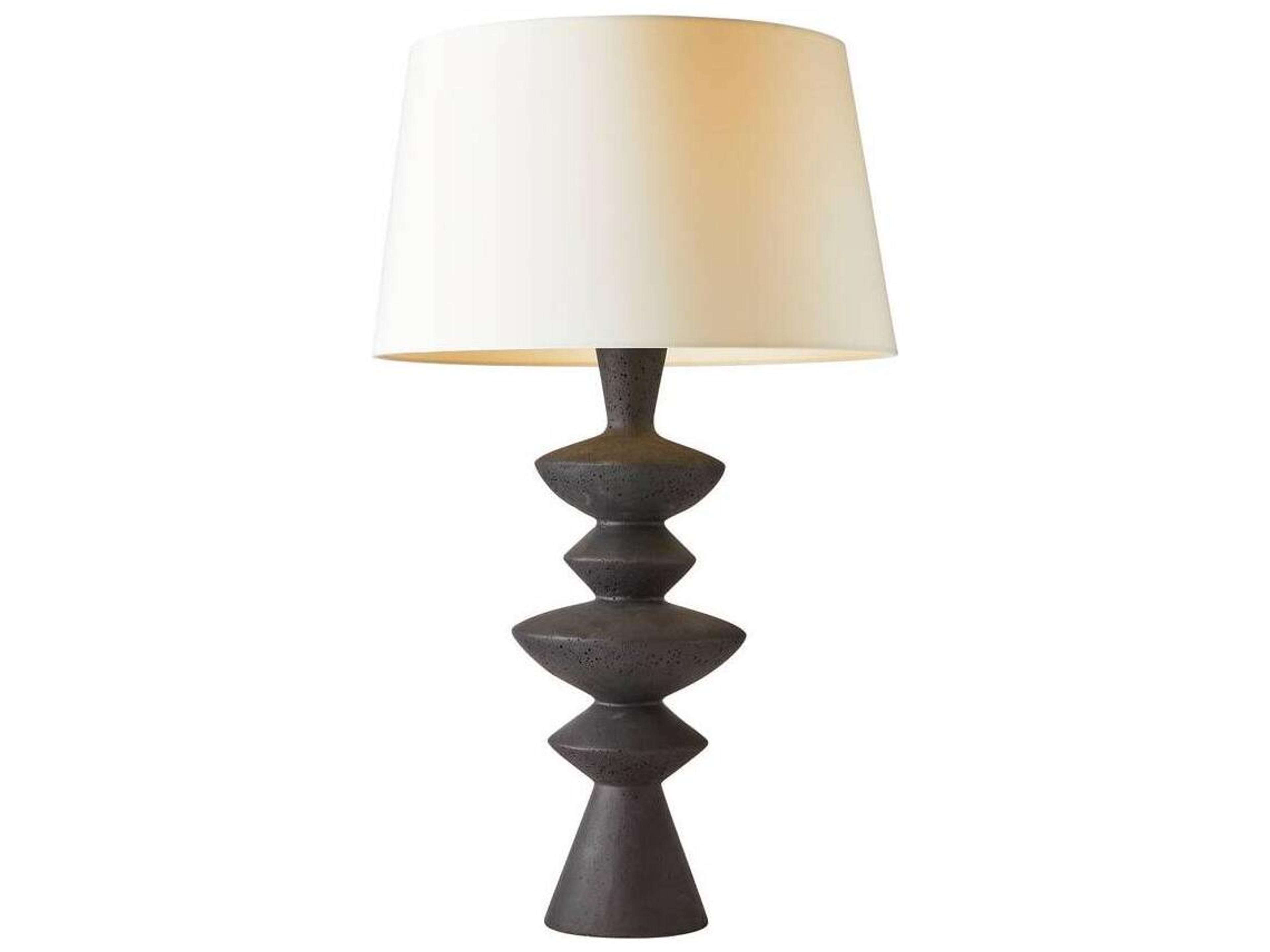 Arteriors Home Jillian Charcoal Antique Brass Black Buffet Lamp