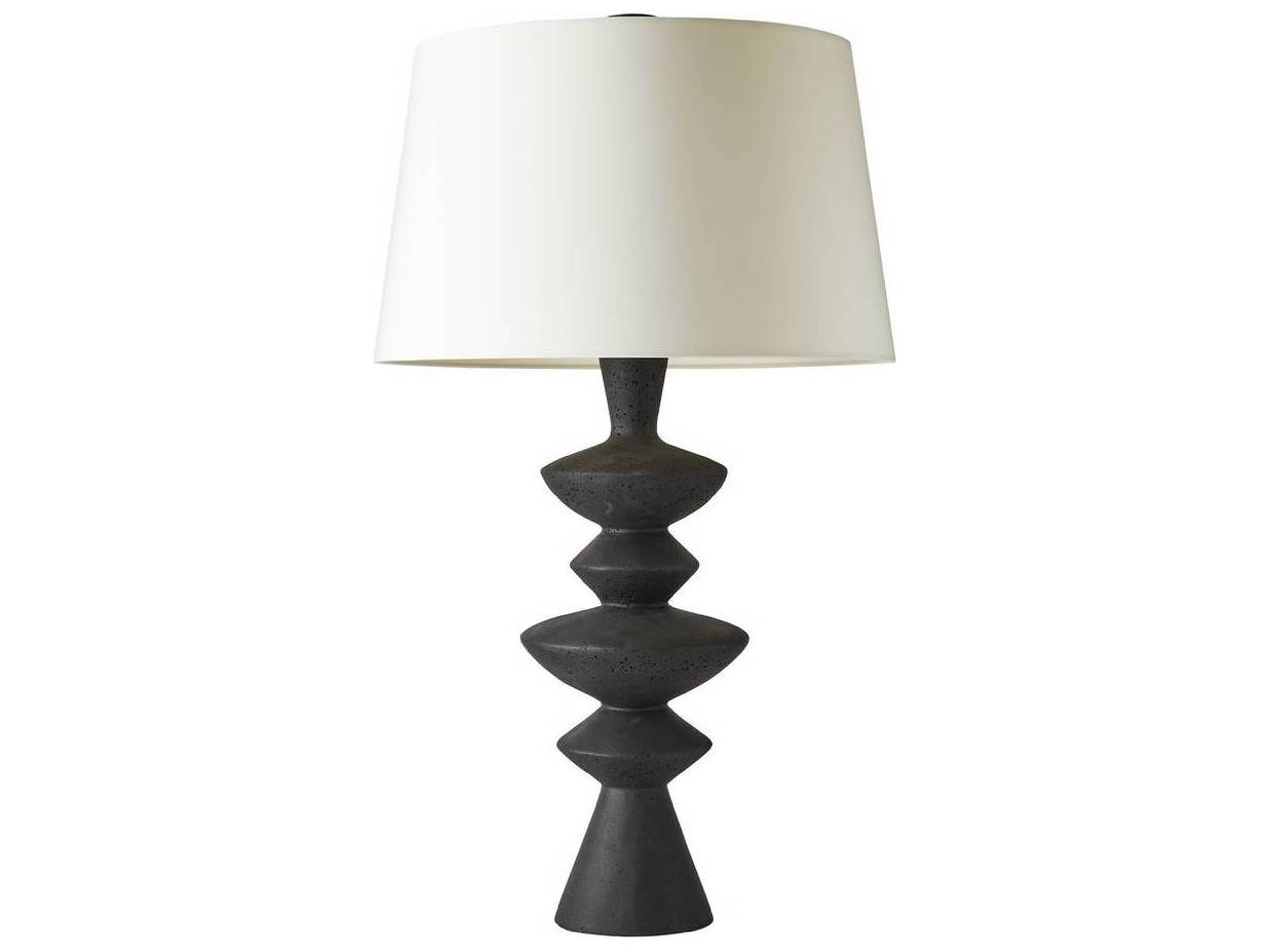 Arteriors Home Jillian Charcoal Antique Brass Black Buffet Lamp