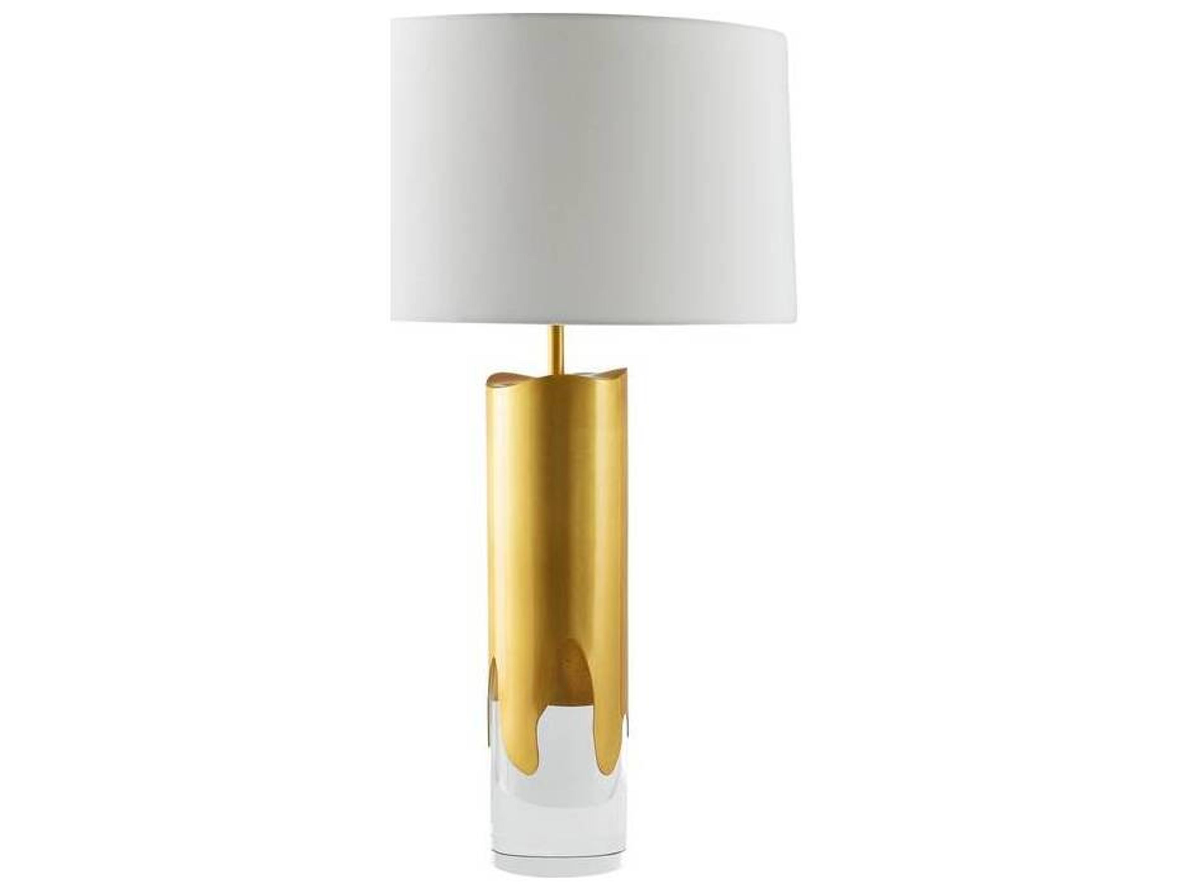 Arteriors Equinox Table Lamp with Crystal and Antique Brass