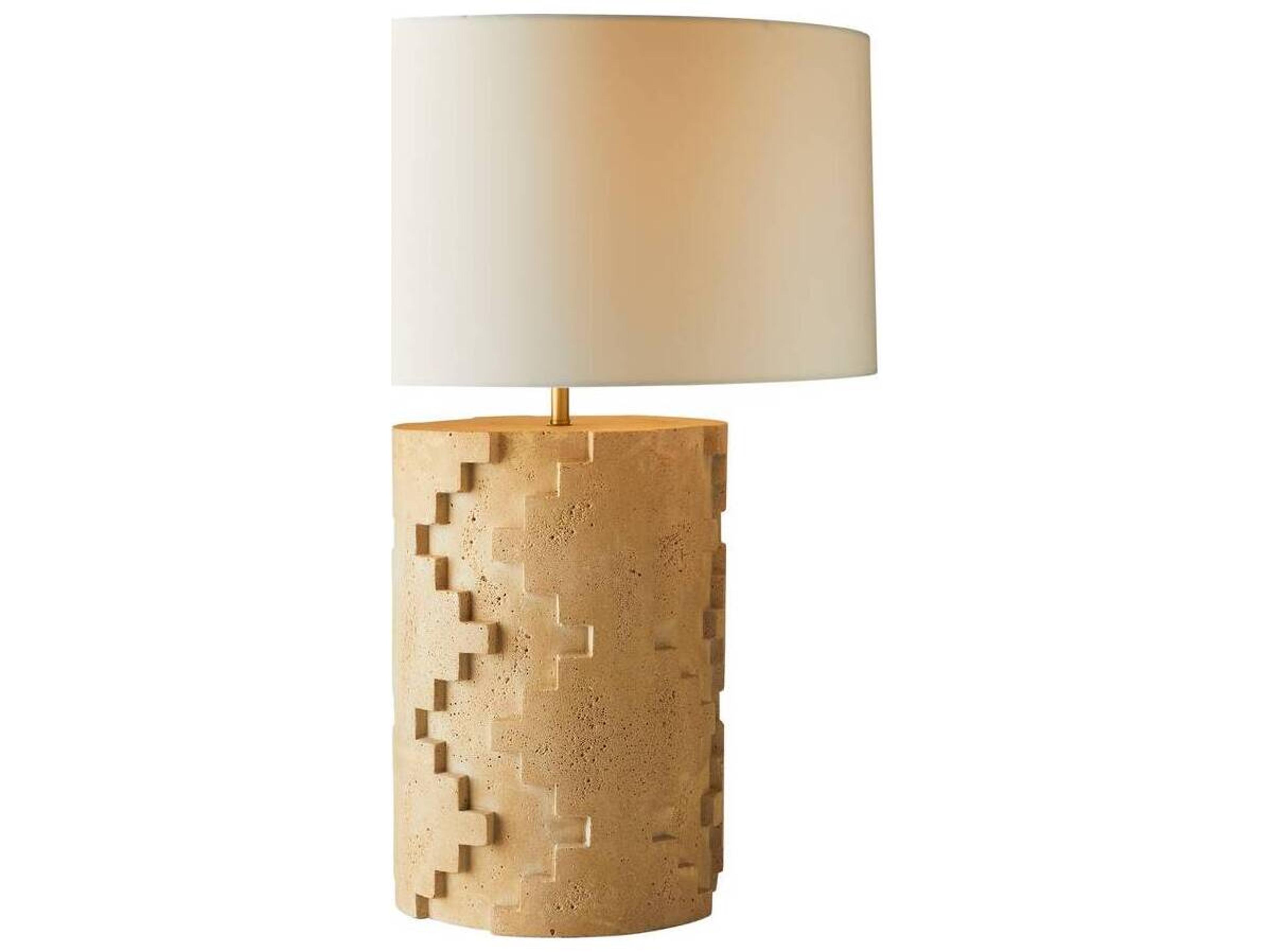 Arteriors Home Cornwall Sand Antique Brass Brown Buffet Lamp