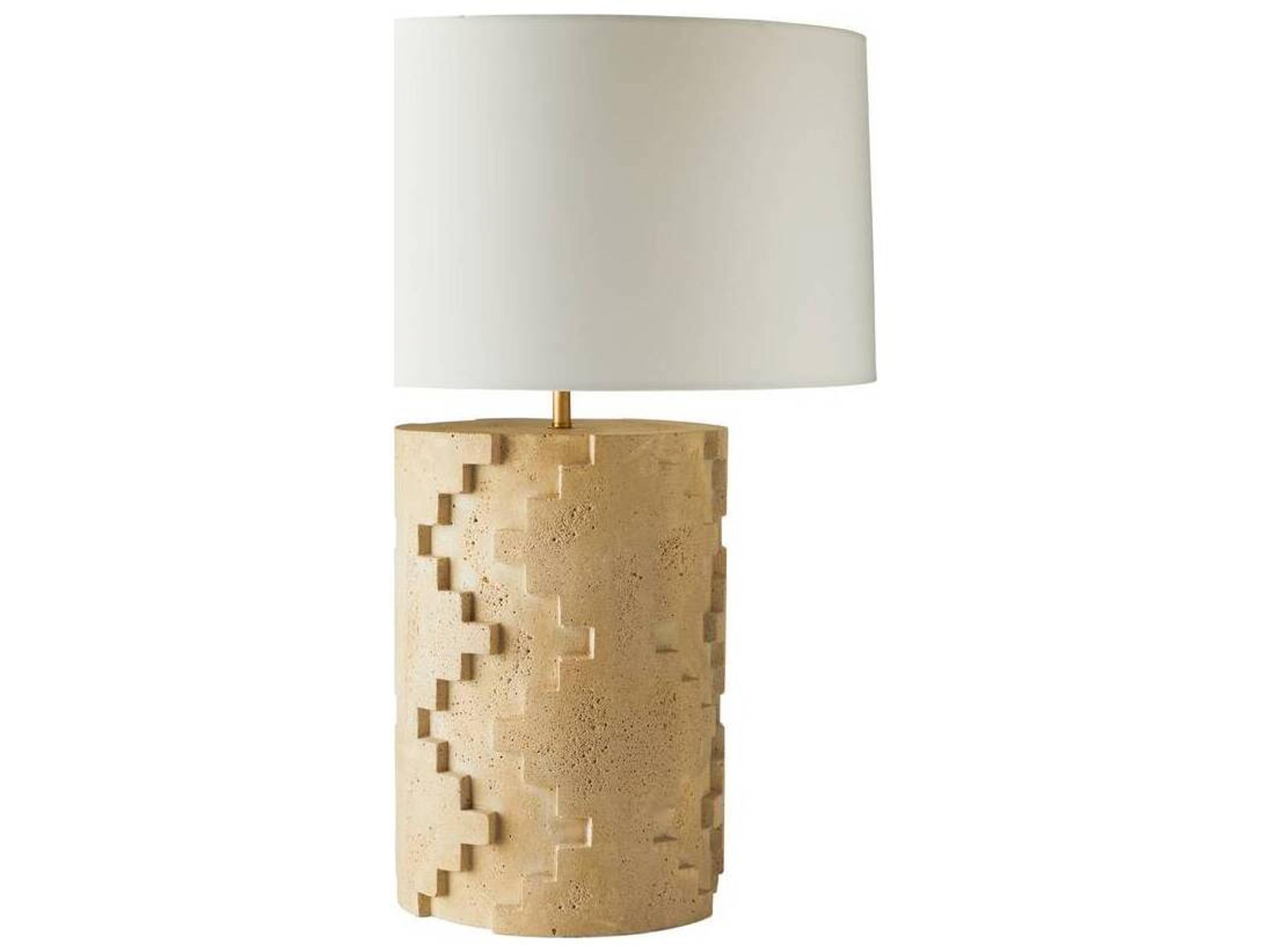 Arteriors Home Cornwall Sand Antique Brass Brown Buffet Lamp