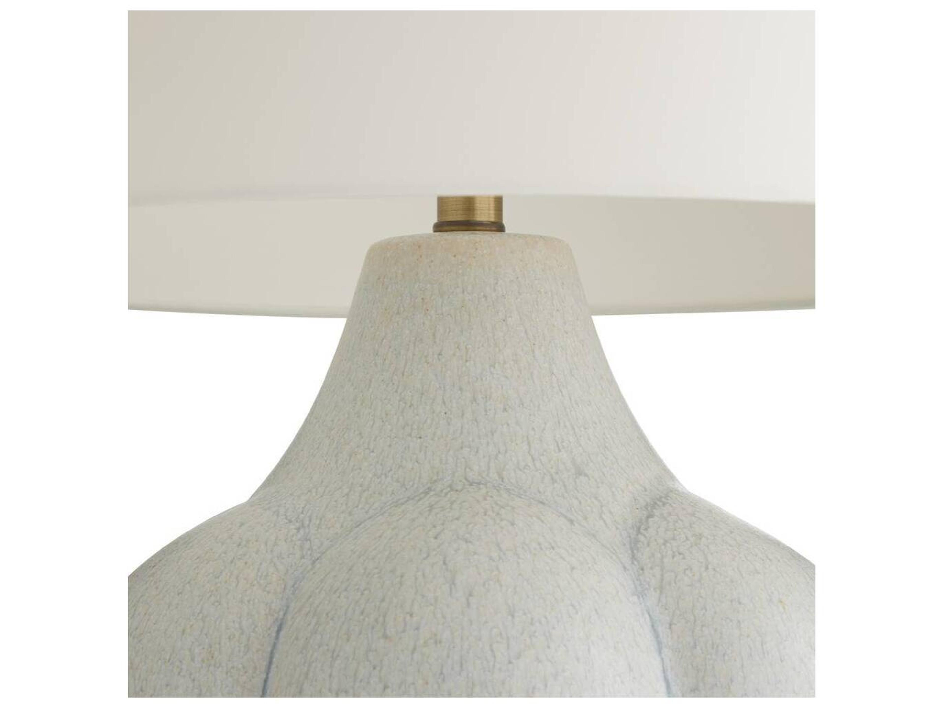 Arteriors Home Fig Icy Morn Polished Nickel White Buffet Lamp