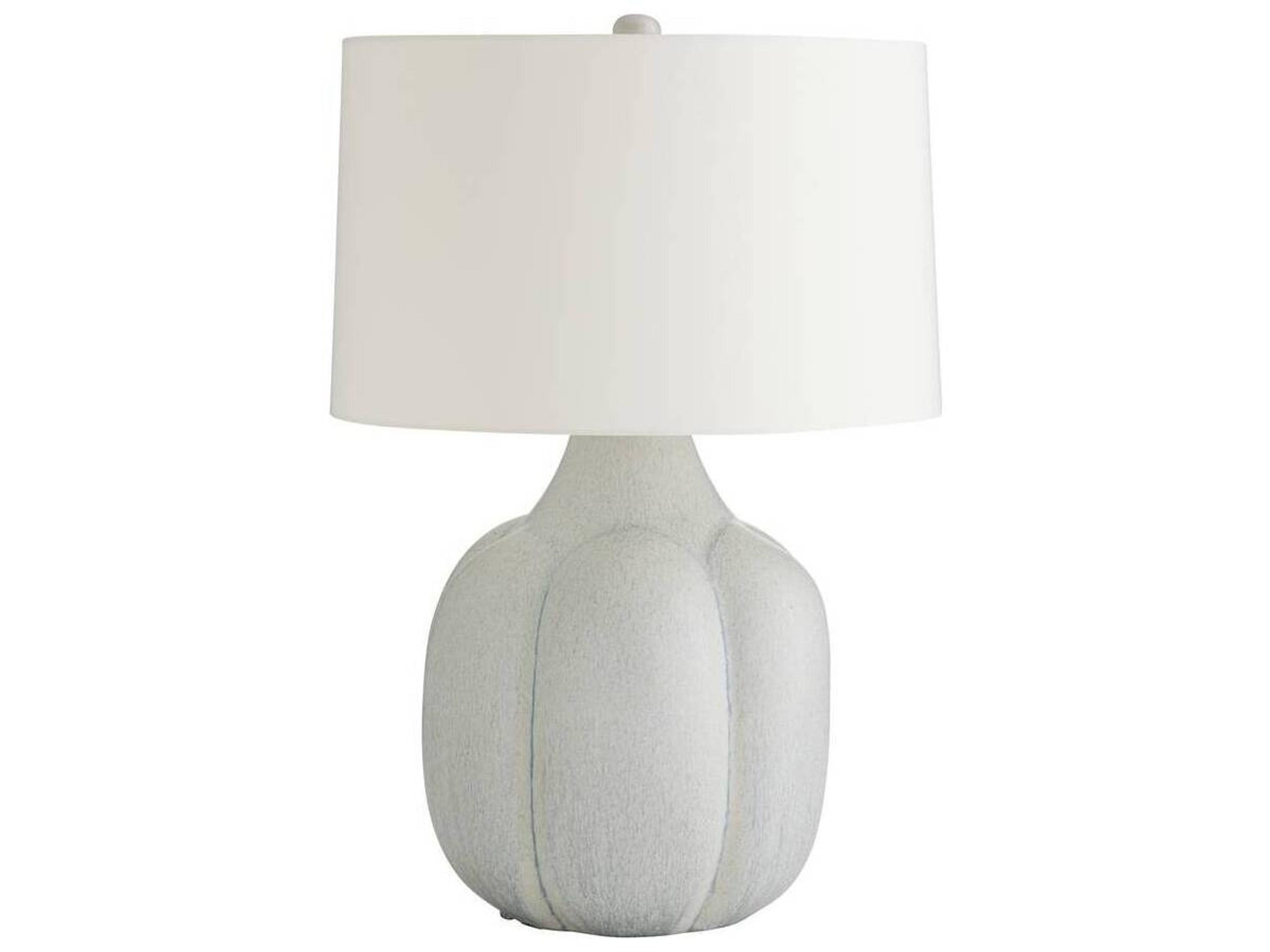Arteriors Home Fig Icy Morn Polished Nickel White Buffet Lamp