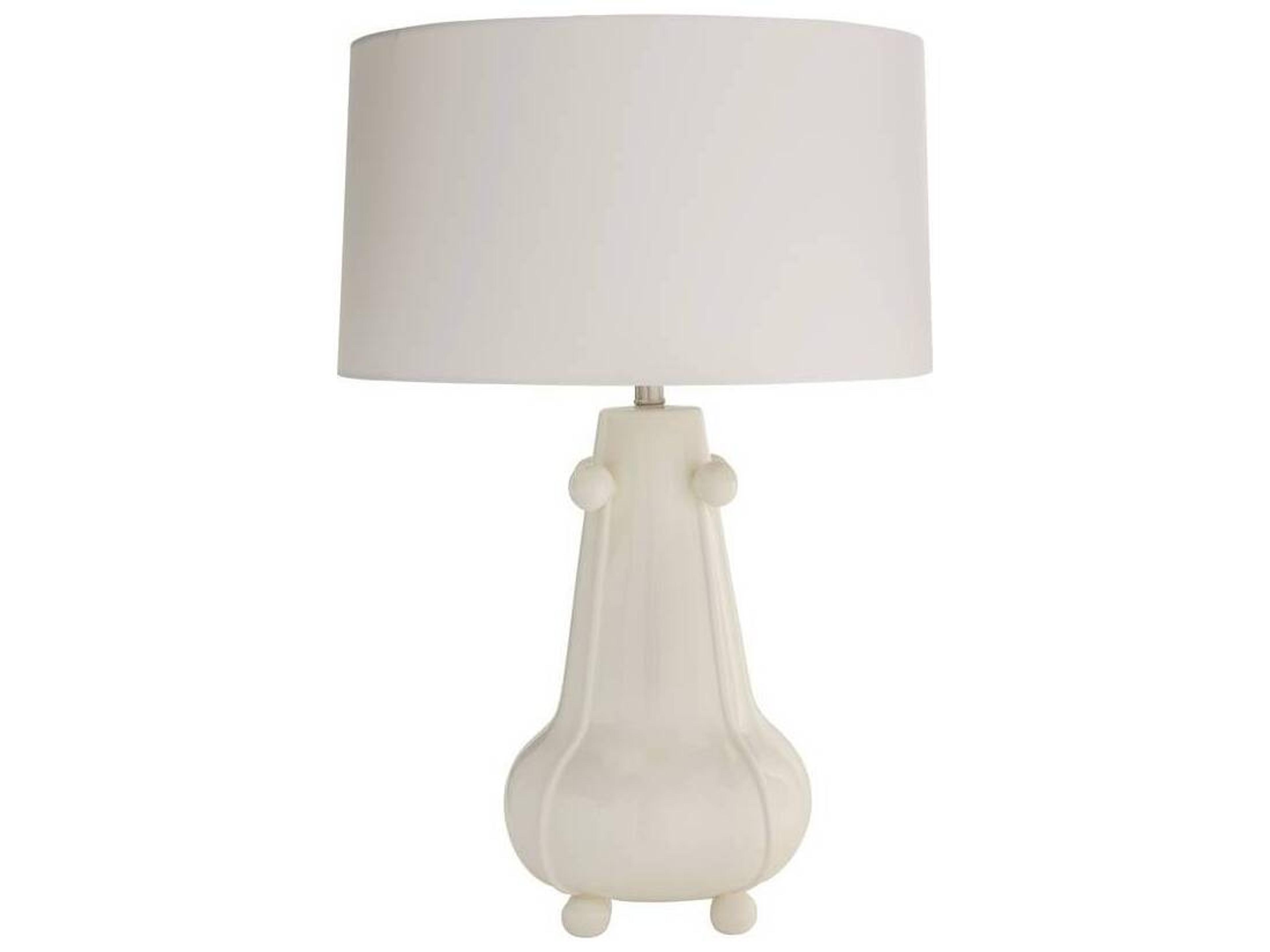 Arteriors Home Ivory Crackle Ceramic Off White Buffet Lamp