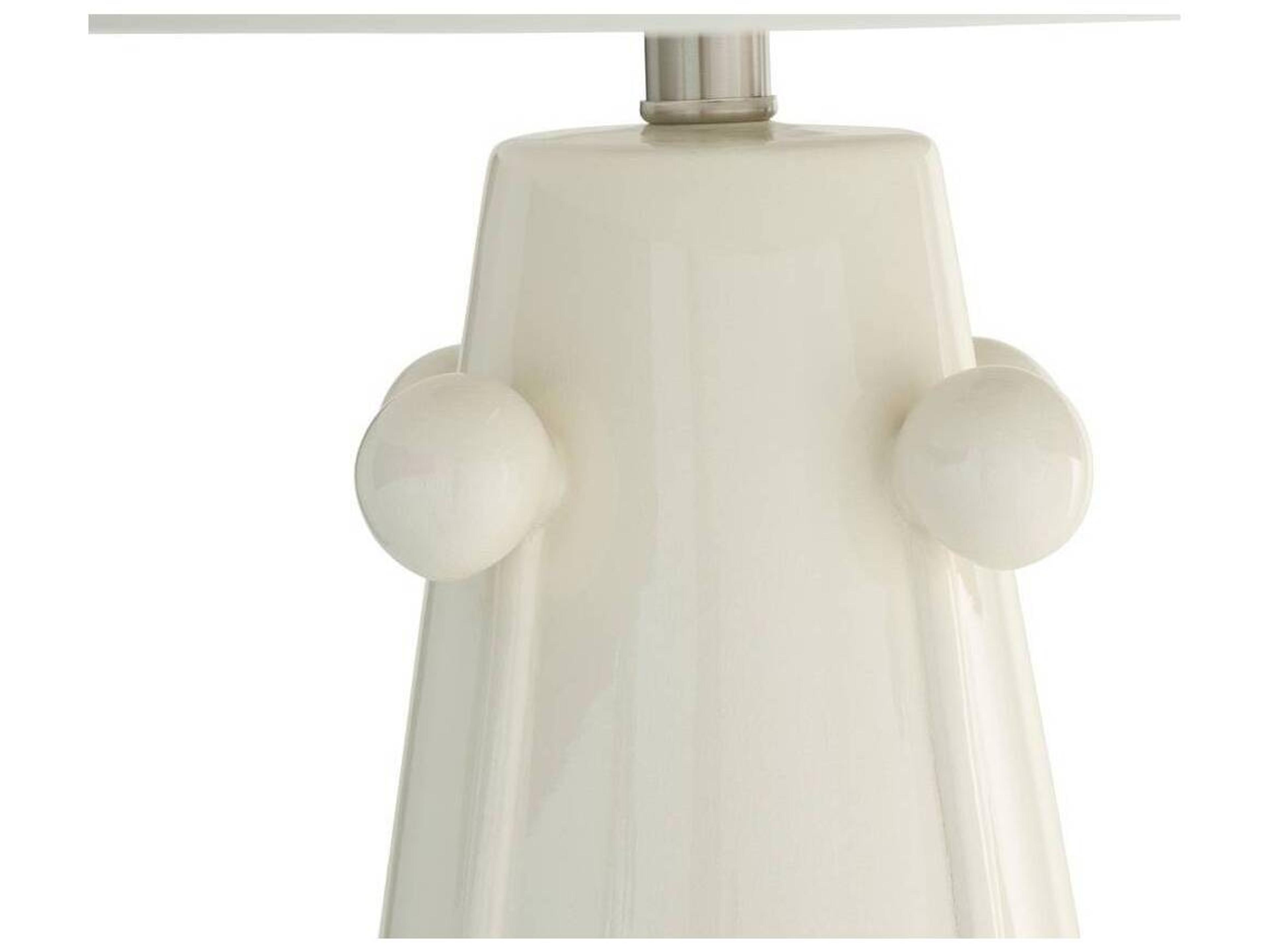 Arteriors Home Ivory Crackle Ceramic Off White Buffet Lamp