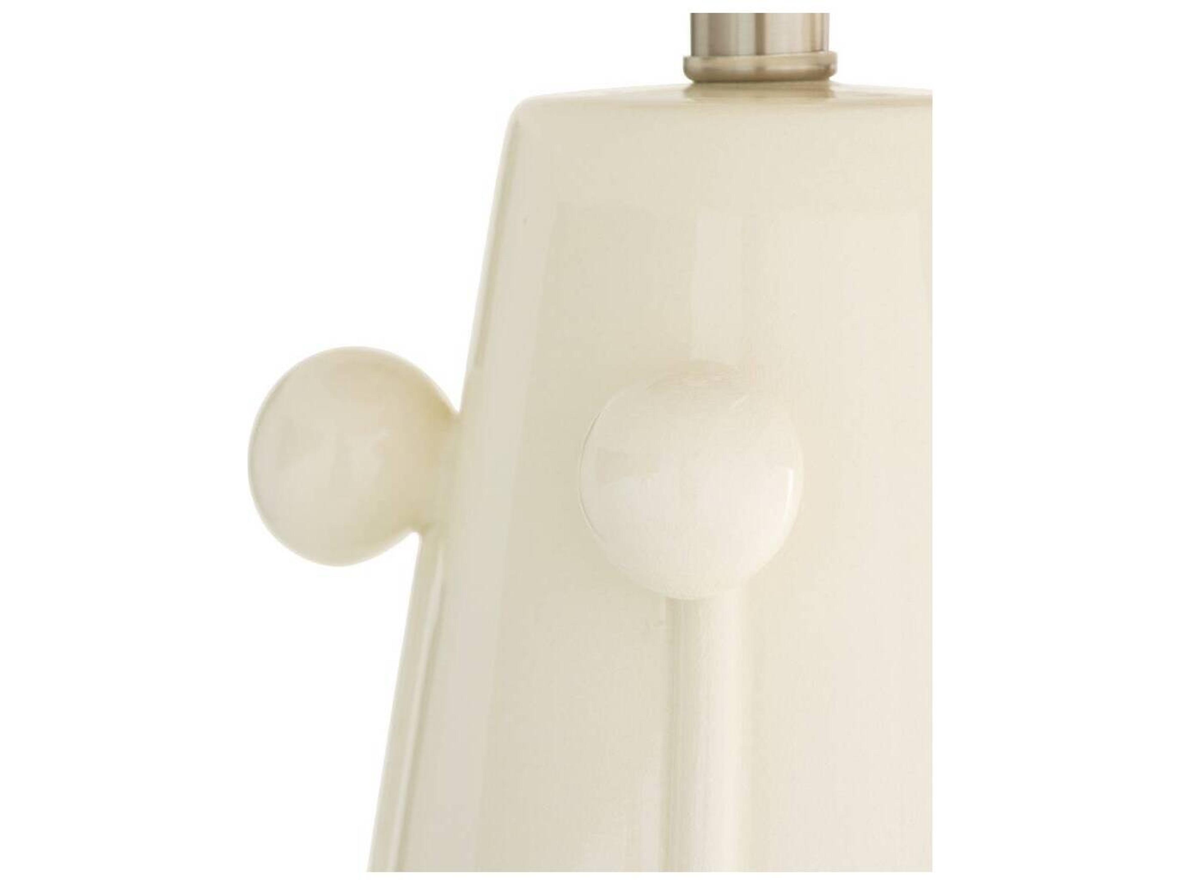 Arteriors Home Ivory Crackle Ceramic Off White Buffet Lamp