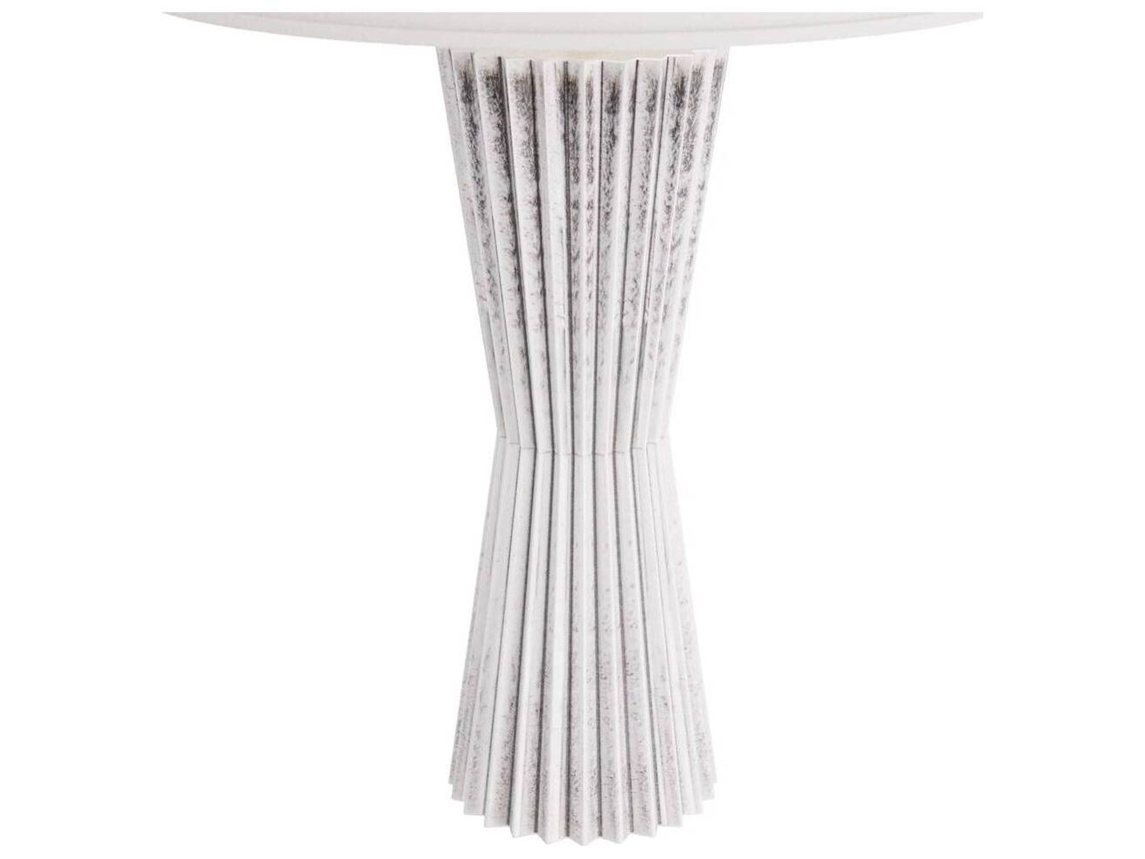 Arteriors Home Vayla Ice Reactive Antique Brass White Buffet Lamp