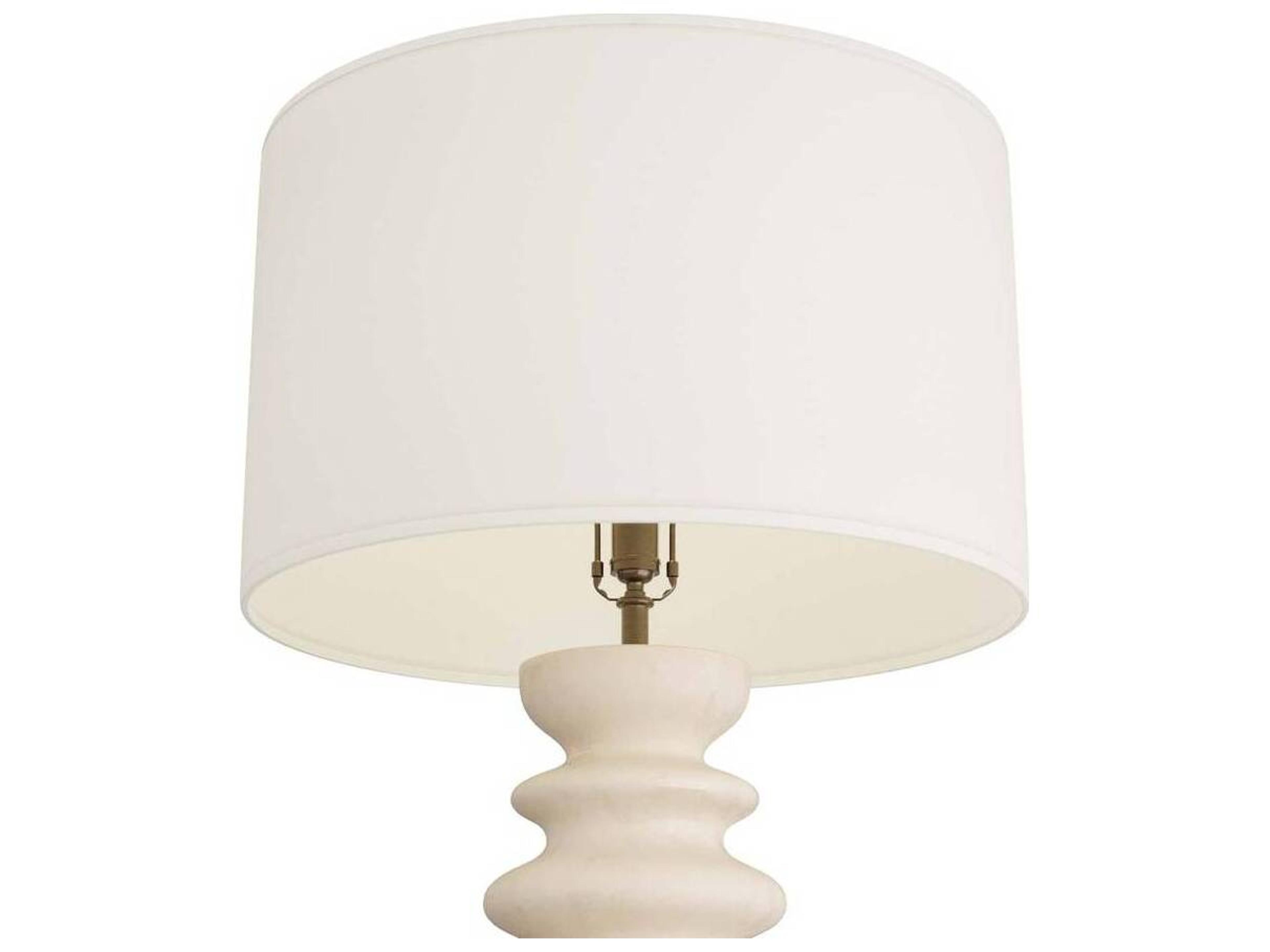 Arteriors Home Worland Matte Ivory Antique Brass White Buffet Lamp