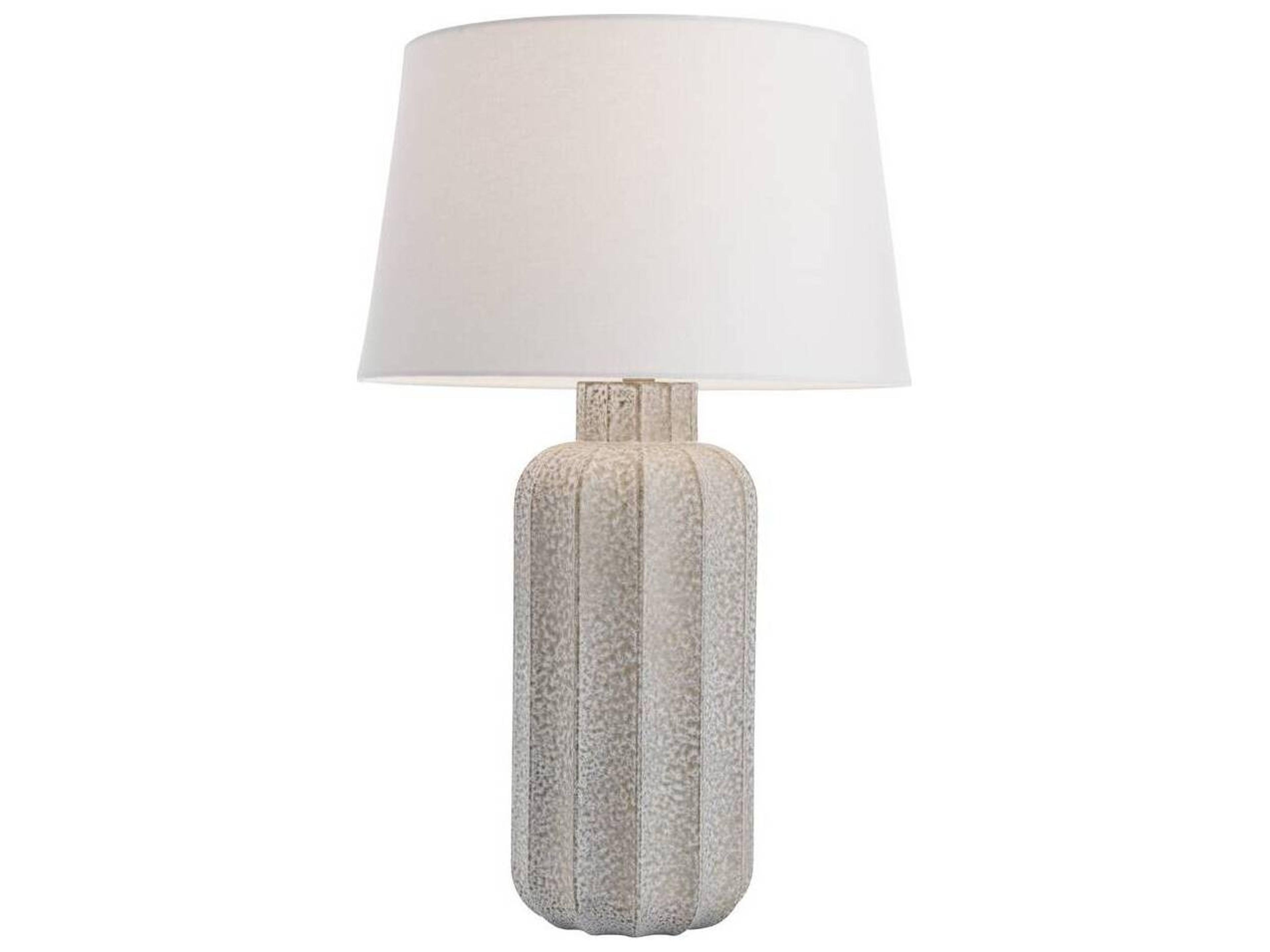 Arteriors Home Henrietta Lunar Reactive Antique Brass White Buffet Lamp