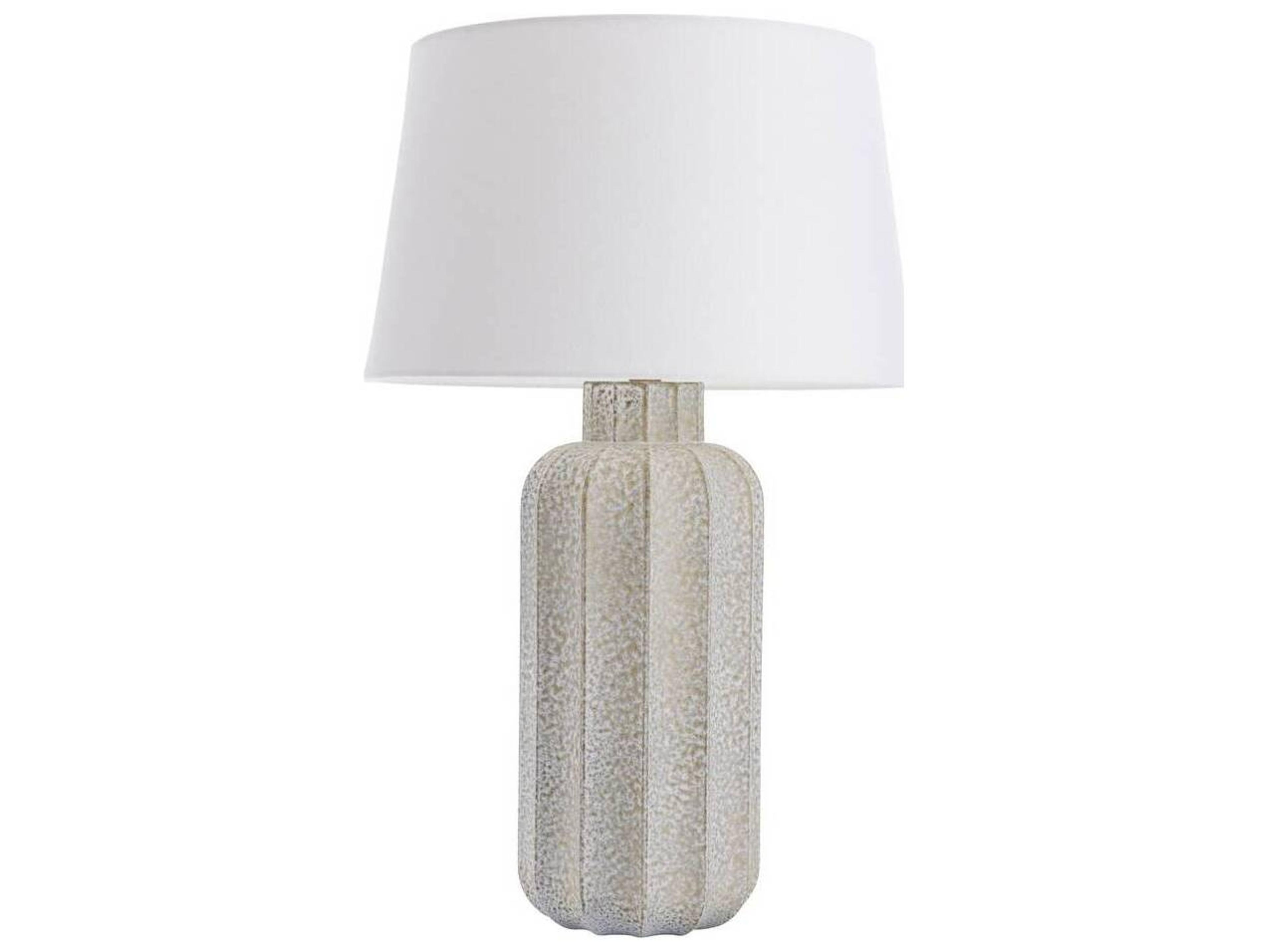 Arteriors Home Henrietta Lunar Reactive Antique Brass White Buffet Lamp