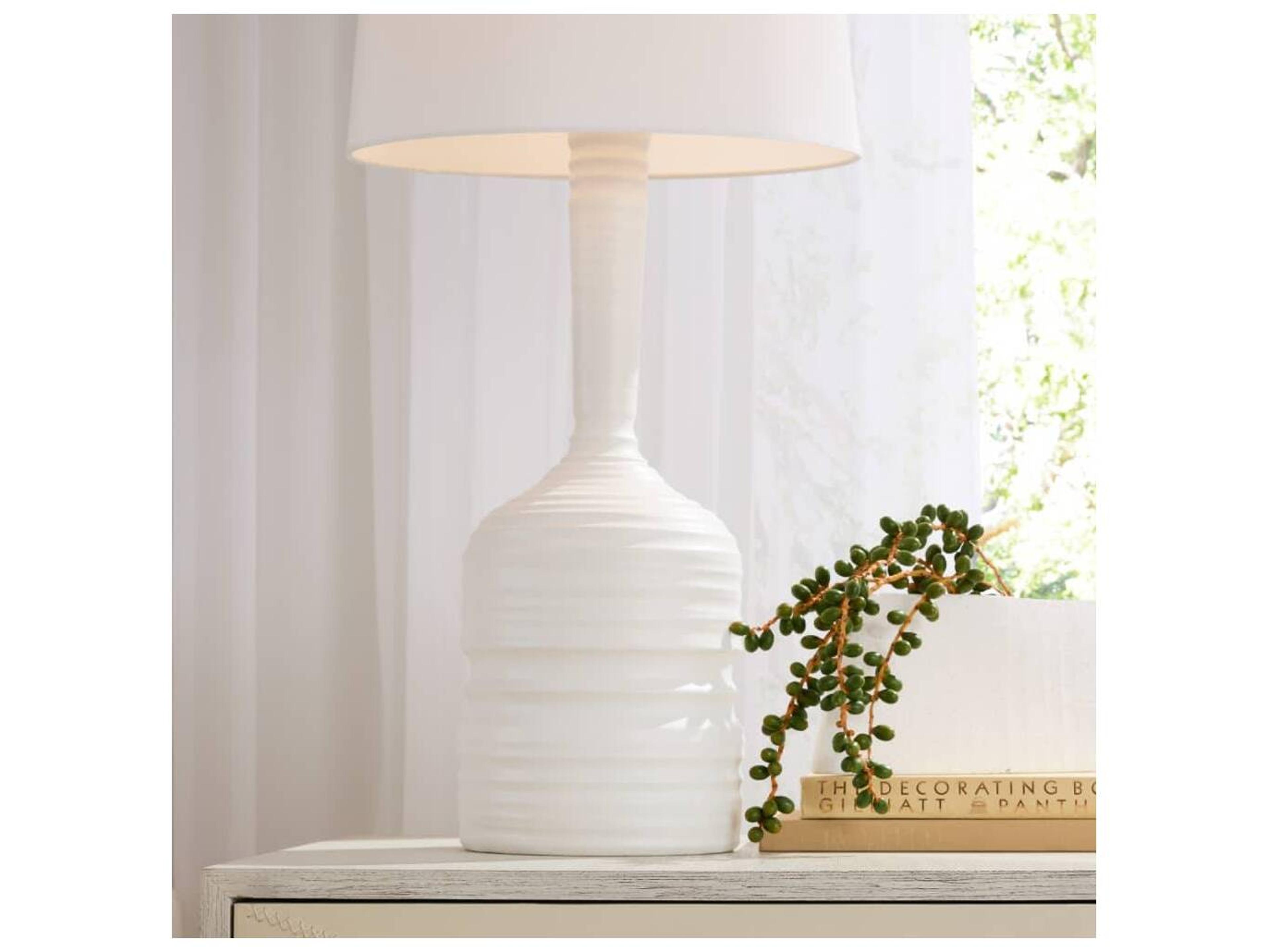 Arteriors Home Fontana White Antique Brass Buffet Lamp