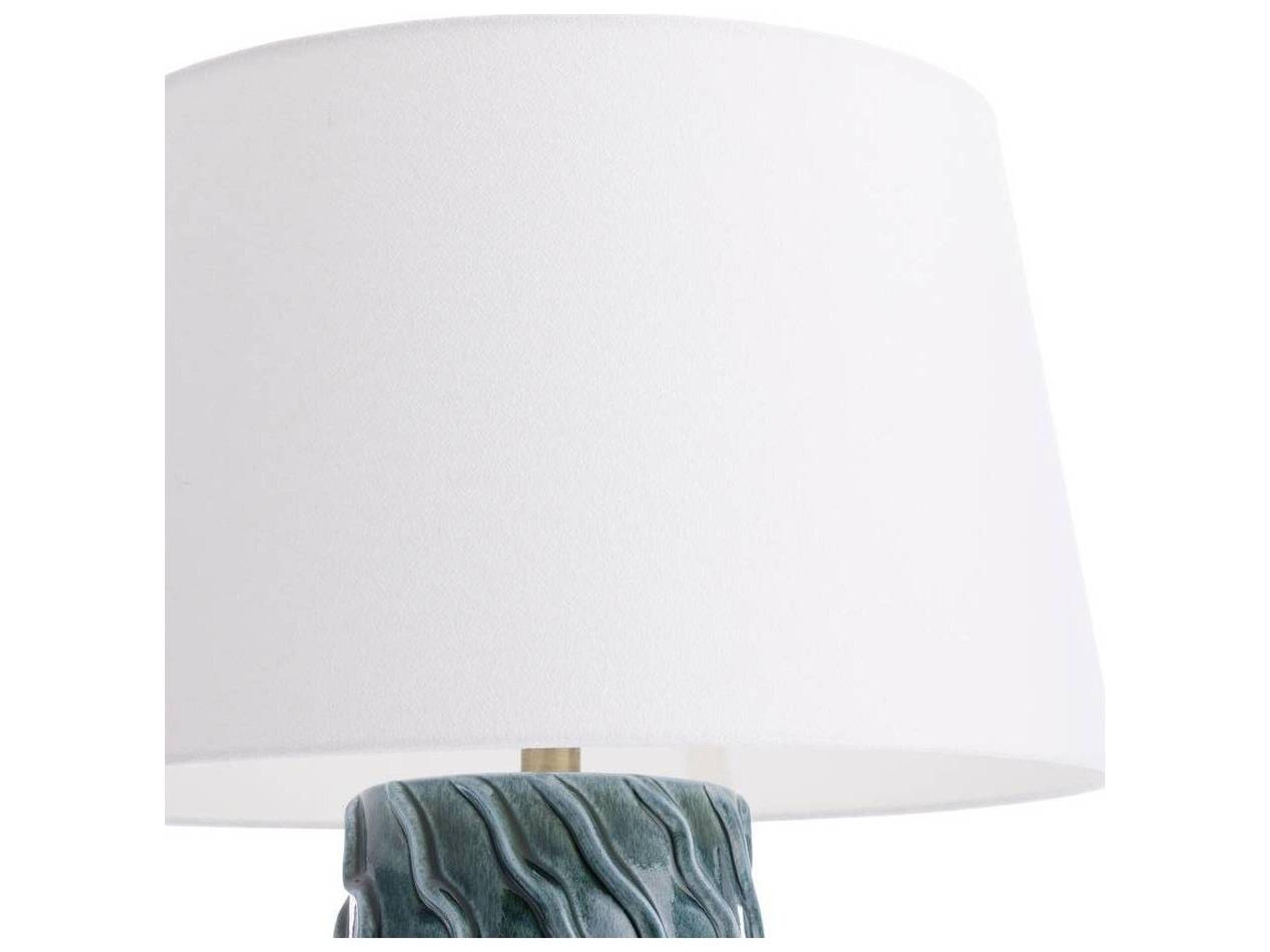 Arteriors Home Huron Amalfi Antique Brass Blue Buffet Lamp