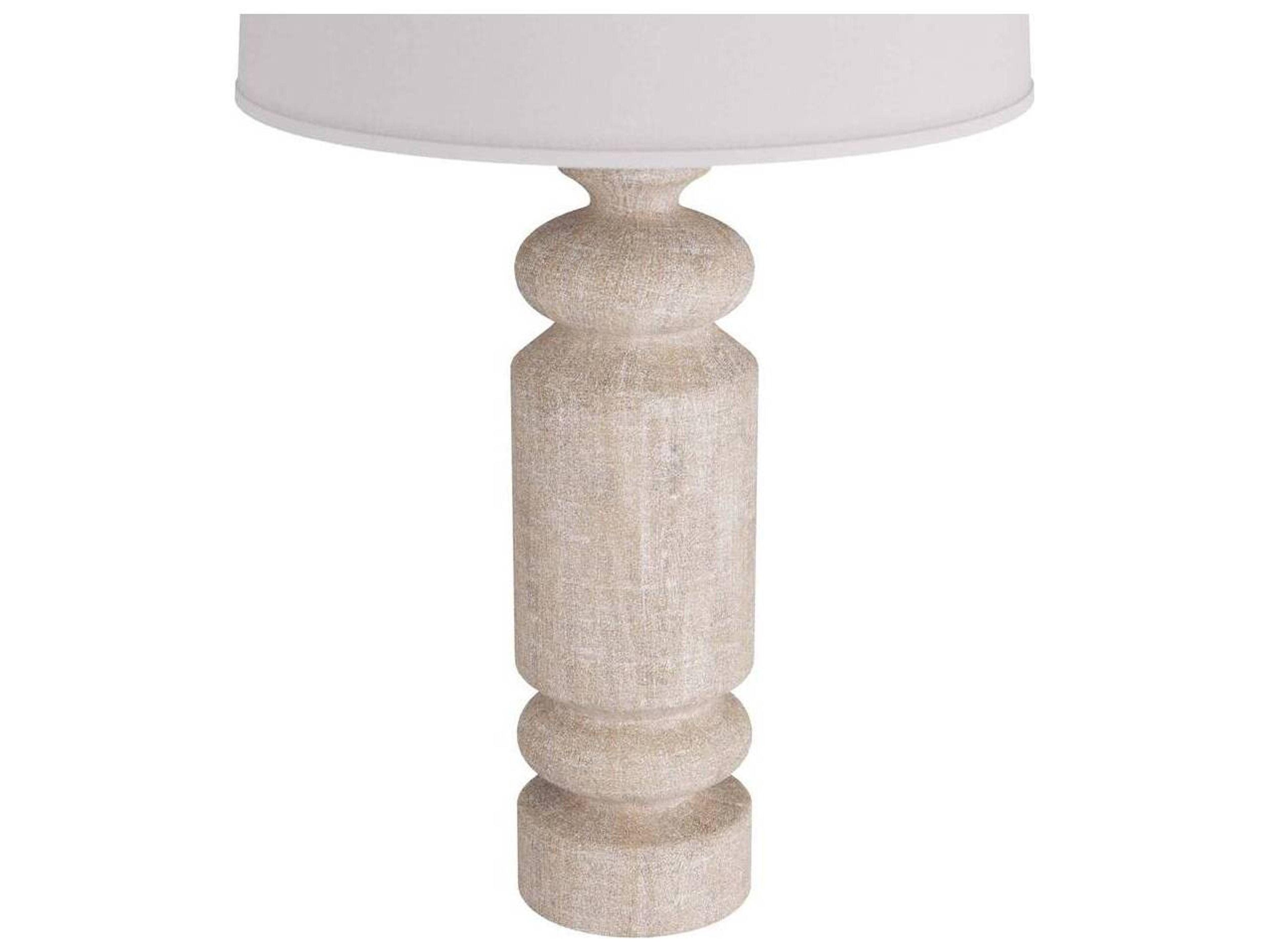 Arteriors Home Woodrow Limewash Antique Brass White Buffet Lamp