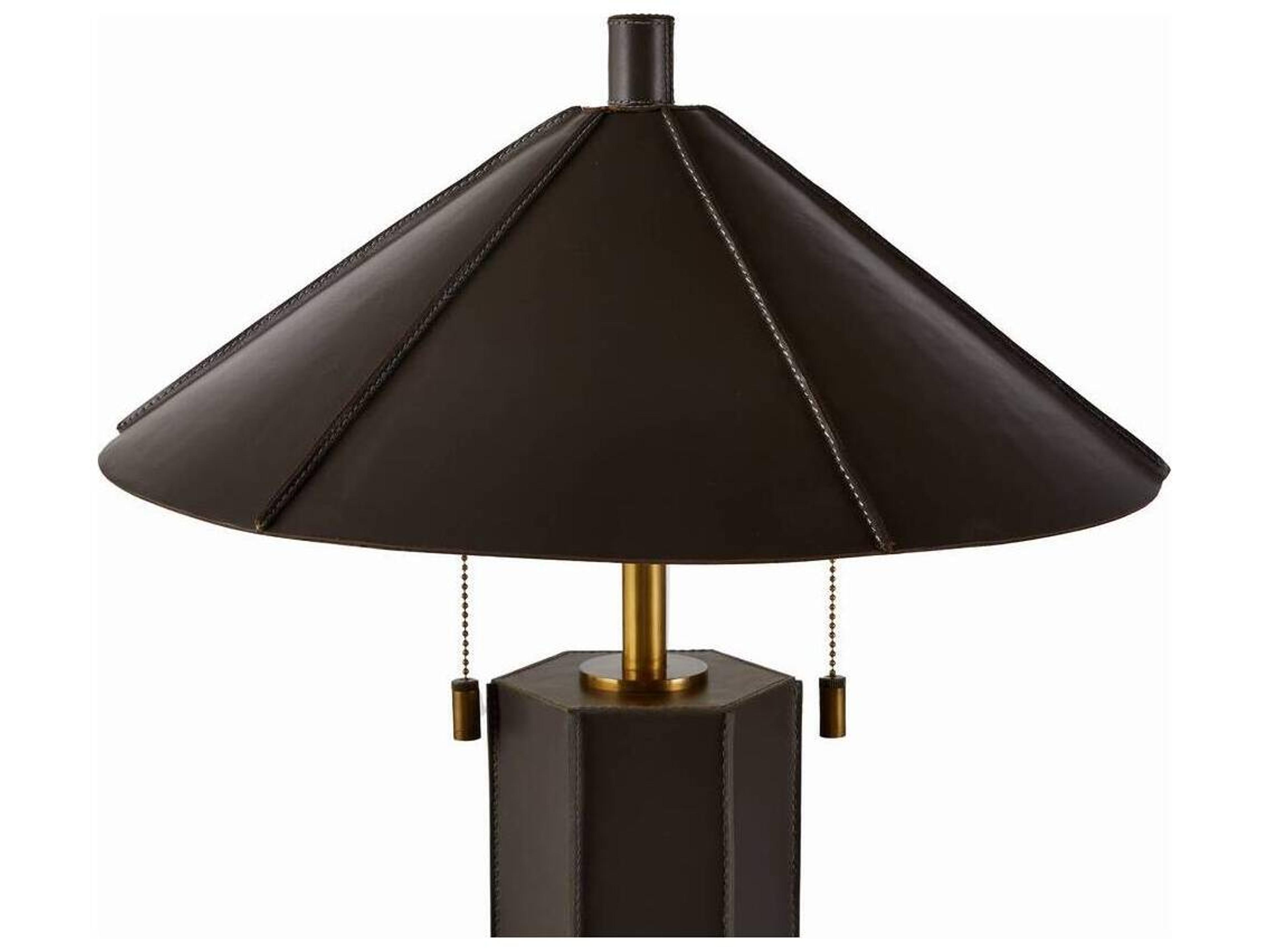 Arteriors Home Cantrell Graphite Antique Brass Black Buffet Lamp