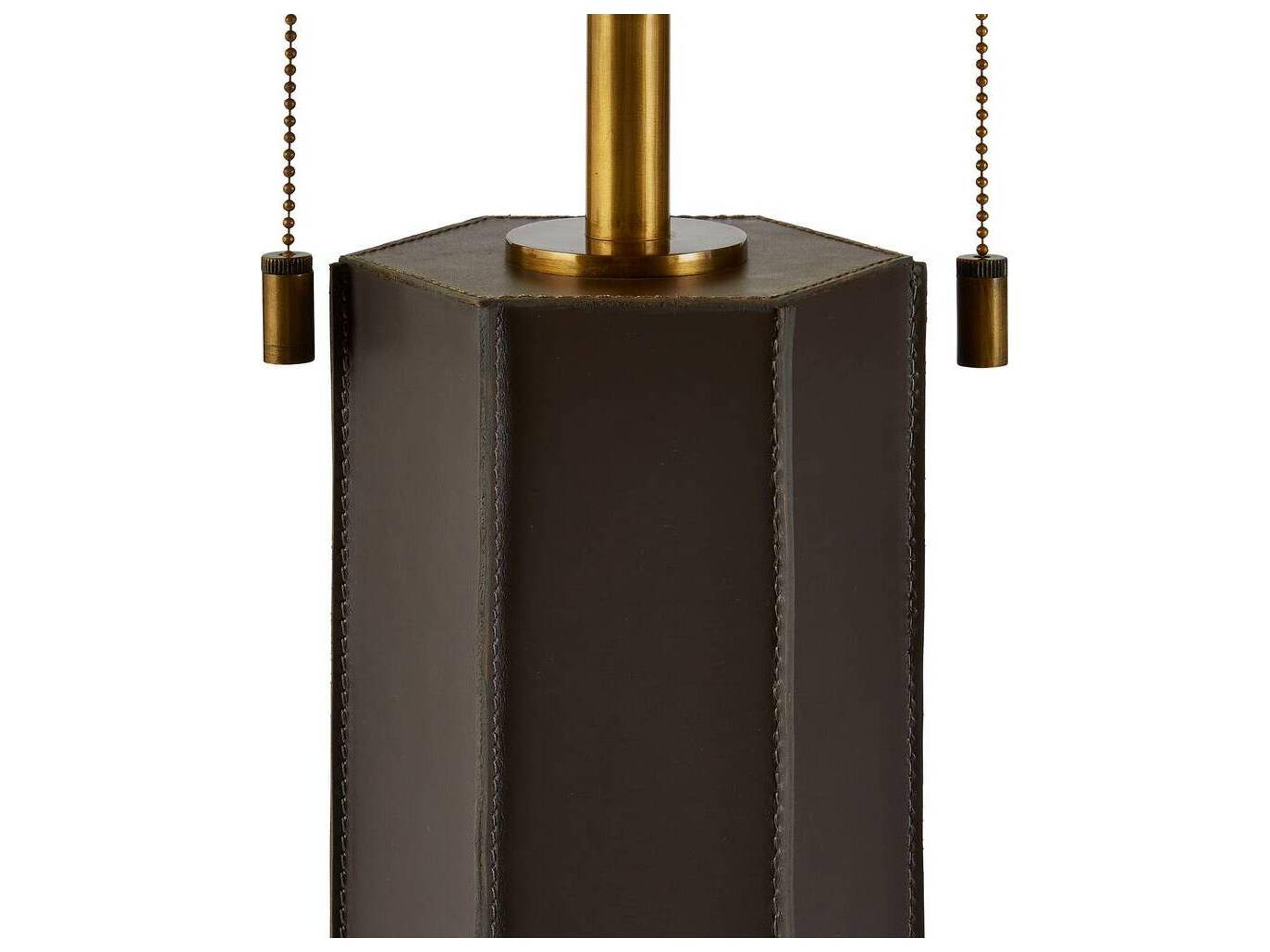 Arteriors Home Cantrell Graphite Antique Brass Black Buffet Lamp