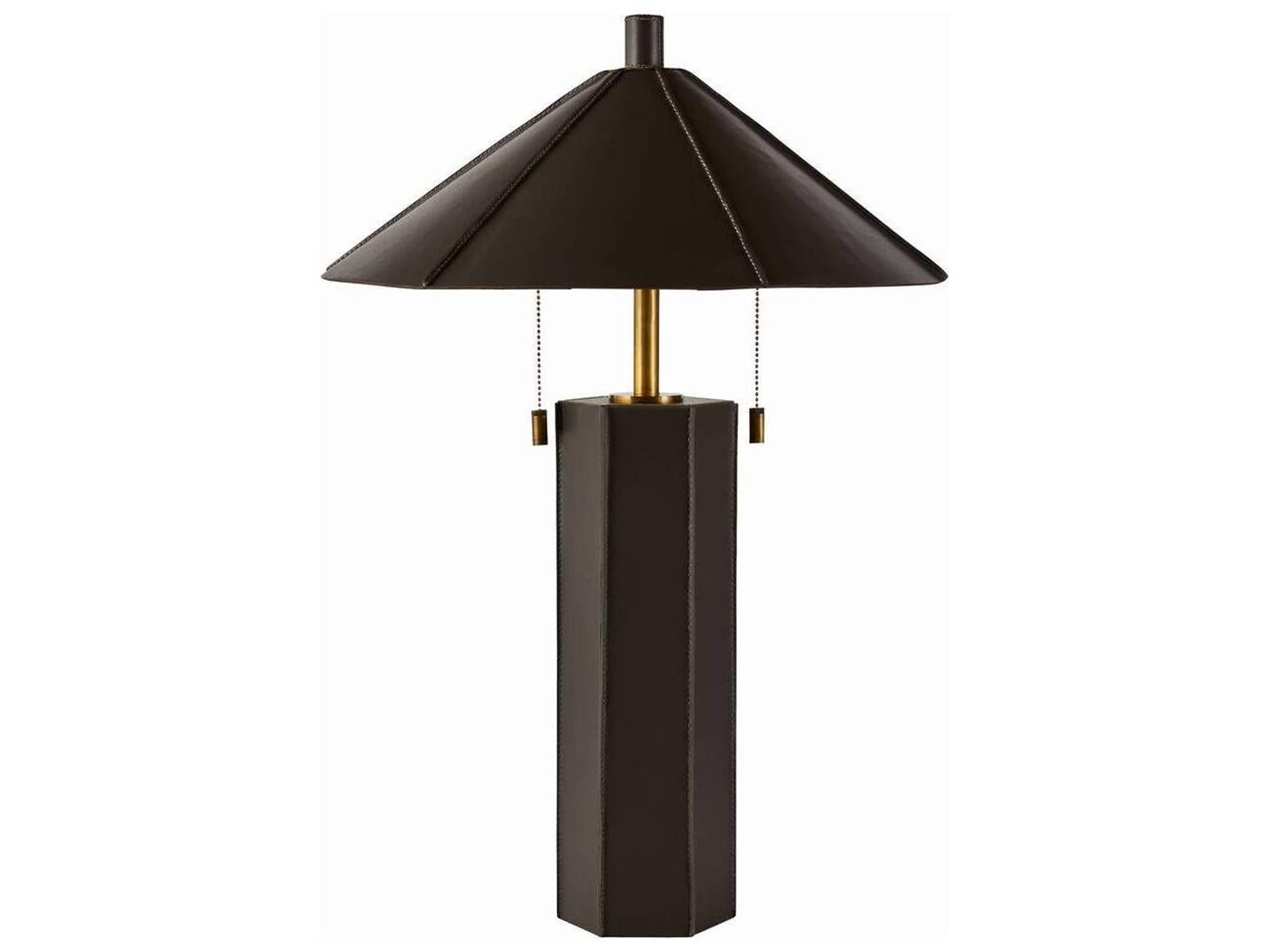 Arteriors Home Cantrell Graphite Antique Brass Black Buffet Lamp
