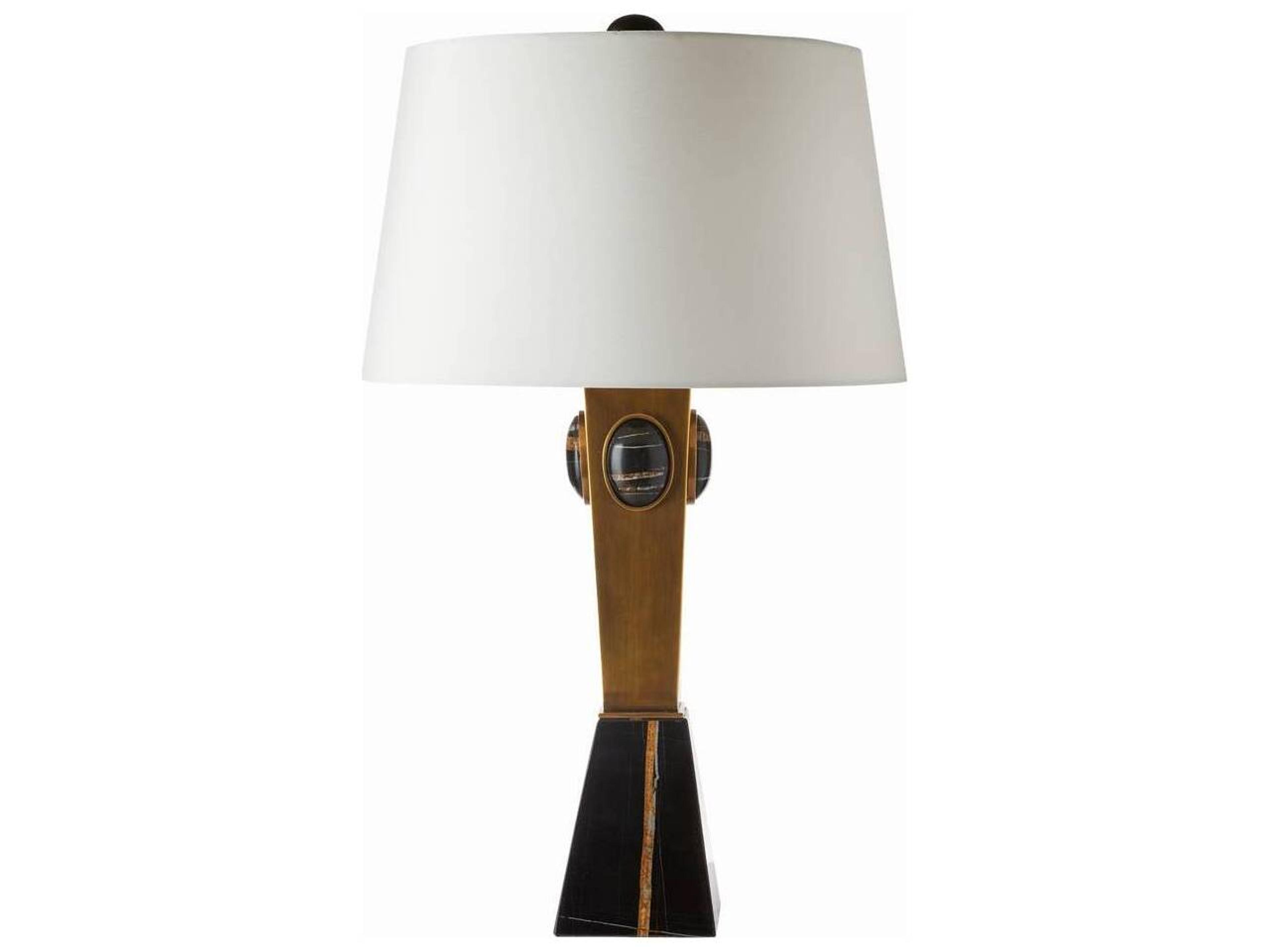 Arteriors Home Cairo Antique Brass Bengal White Buffet Lamp