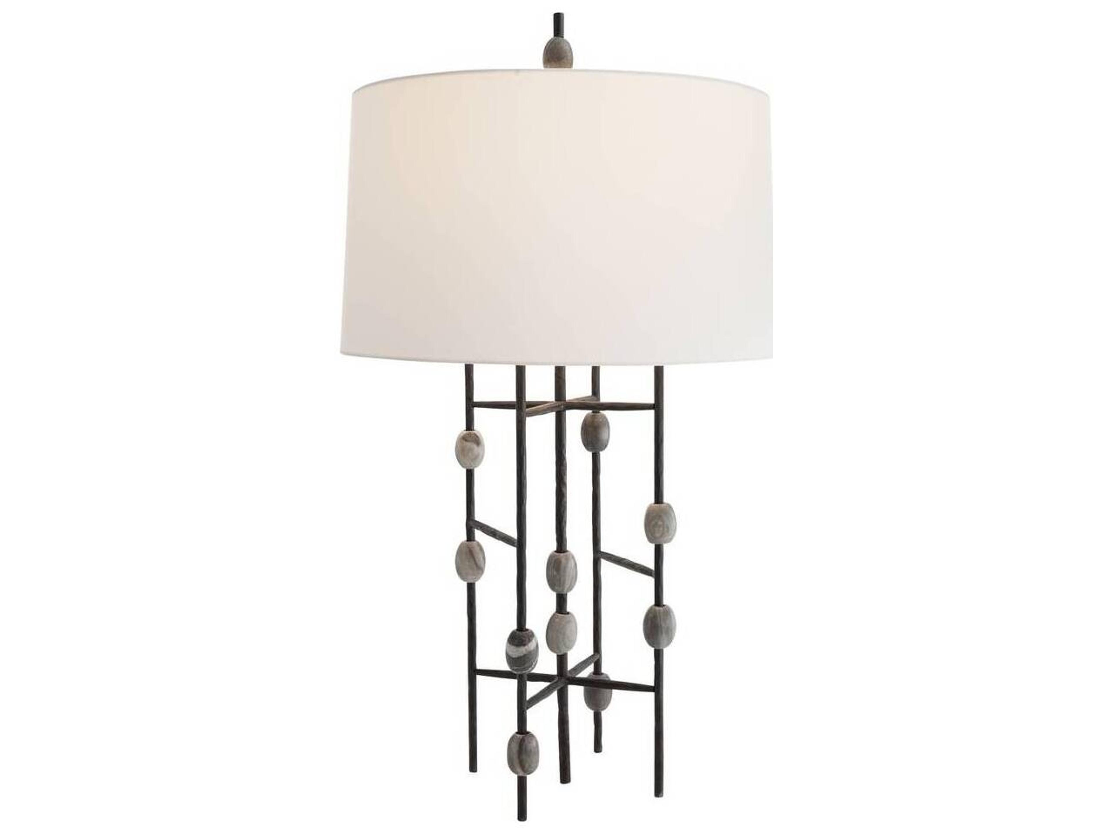 Howes Table Lamp Sculptural Iron and Marble