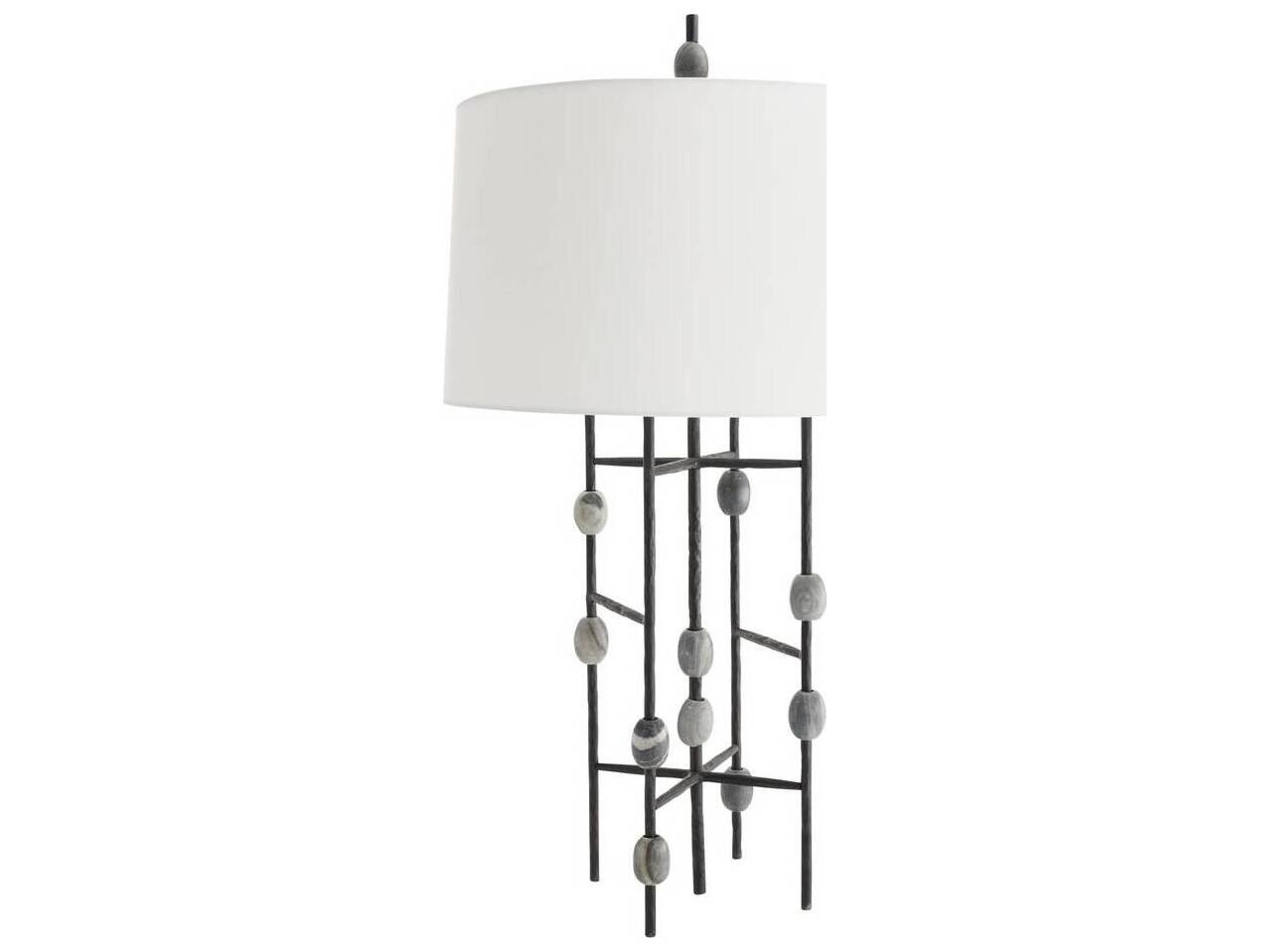 Arteriors Home Howes Natural Iron Galaxy White Buffet Lamp