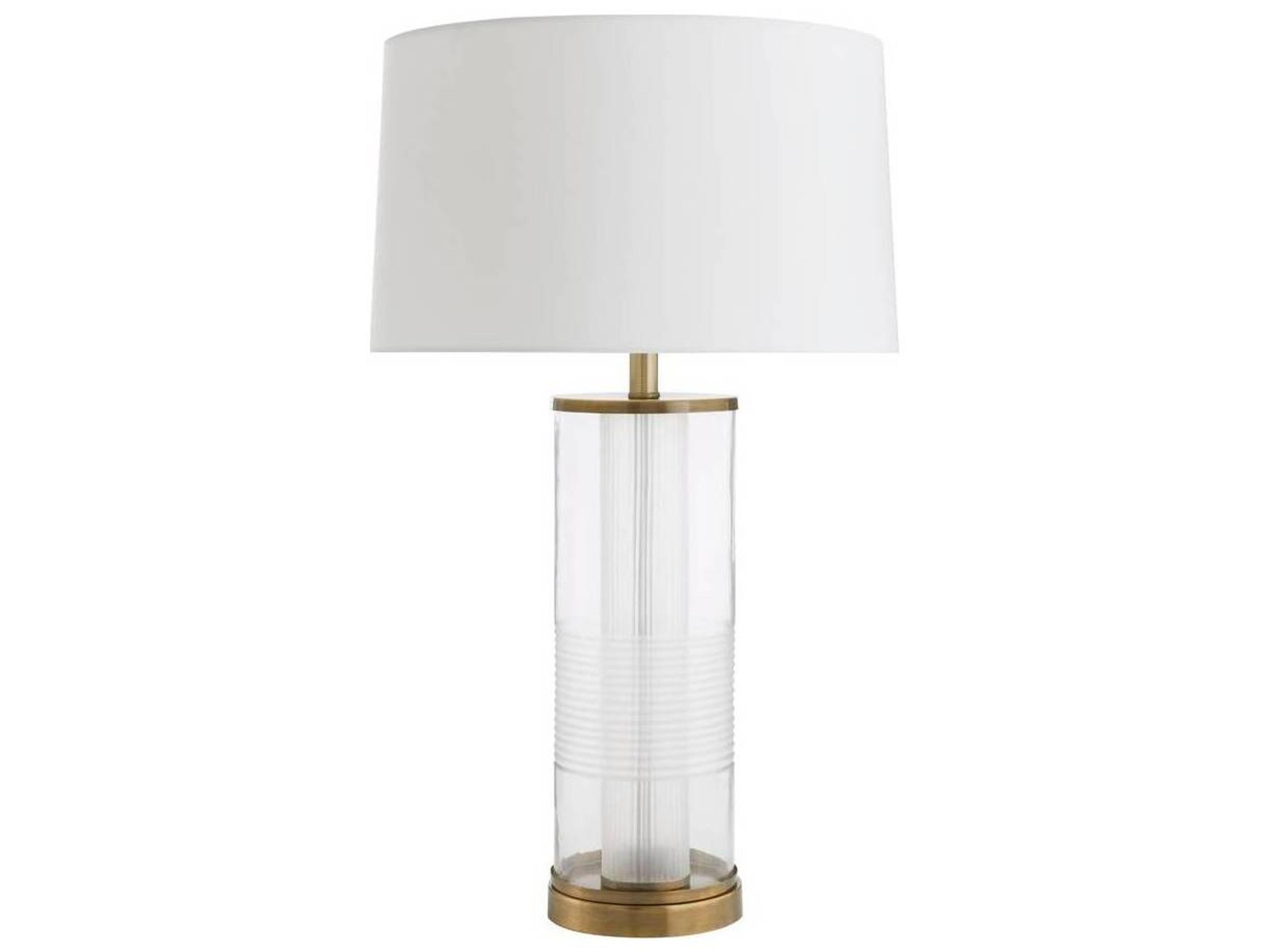 Gianna Table Lamp Clear Etched Glass