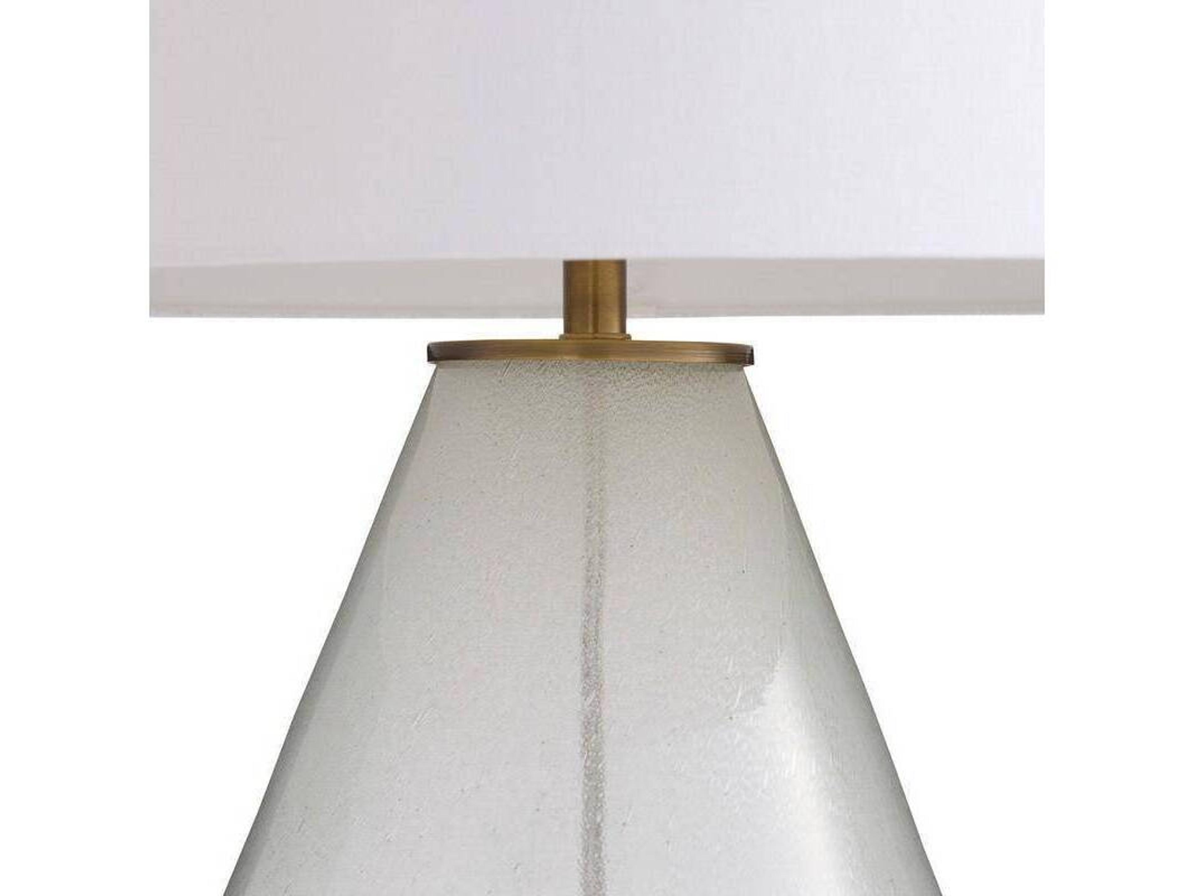 Arteriors Home Tiber Clear Antique Brass White Gold Table Lamp