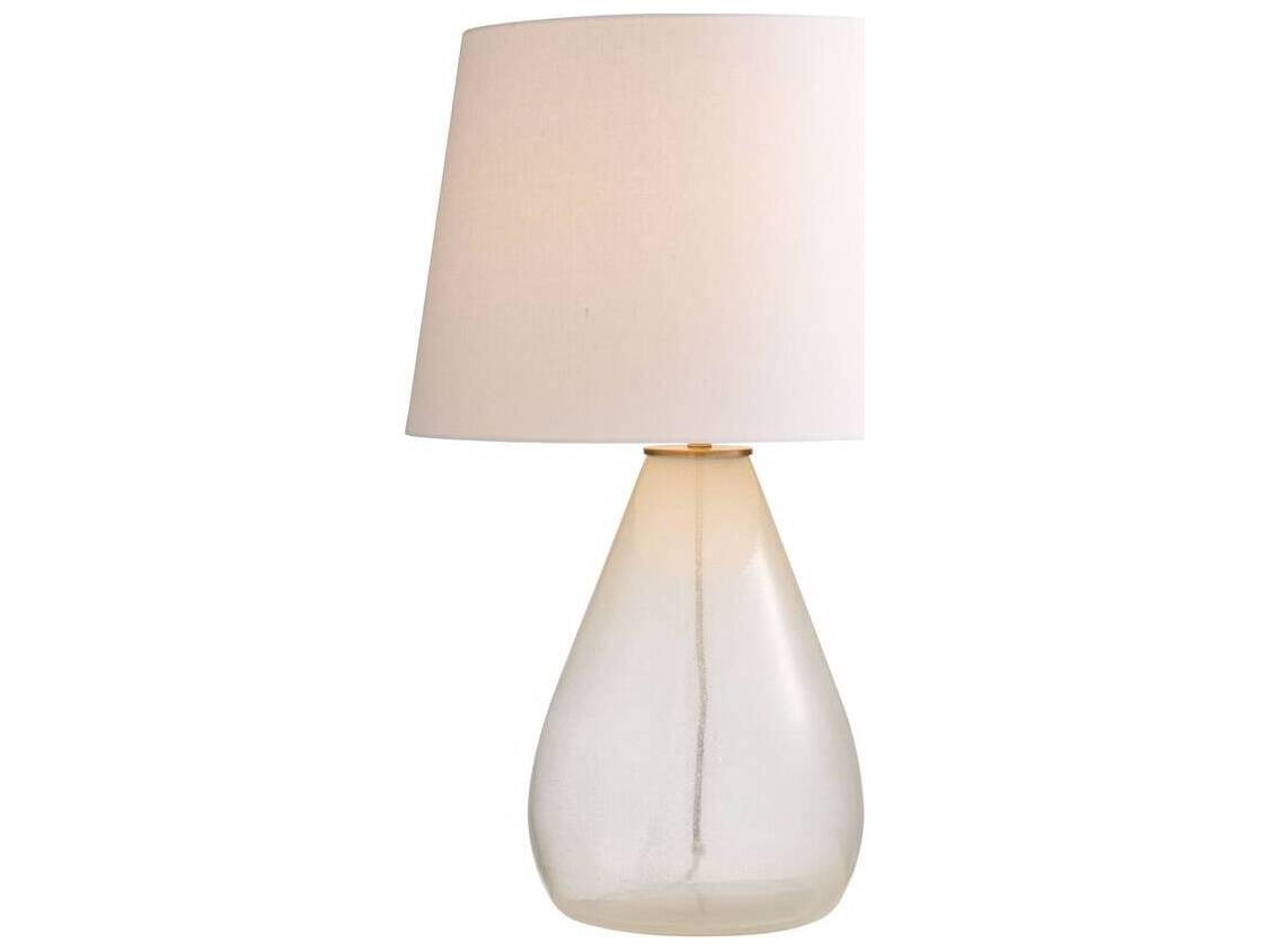 Tiber Table Lamp Clear Seedy Glass