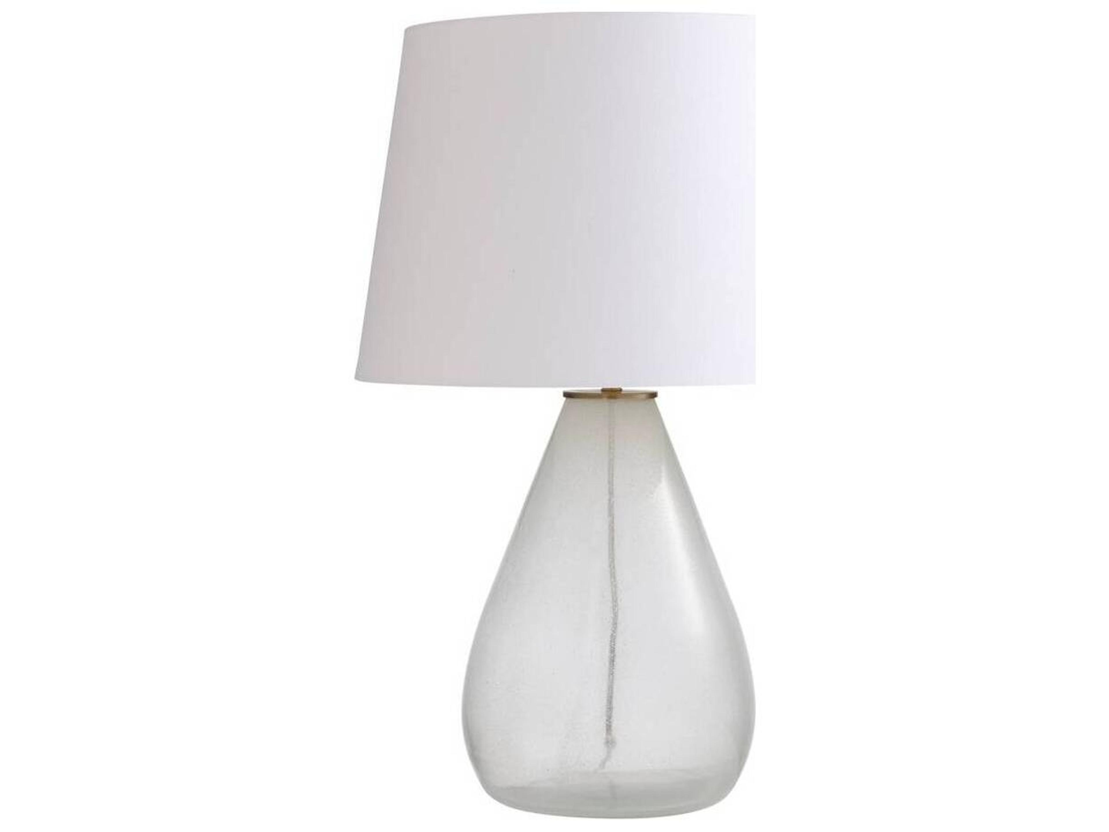 Arteriors Home Tiber Clear Antique Brass White Gold Table Lamp