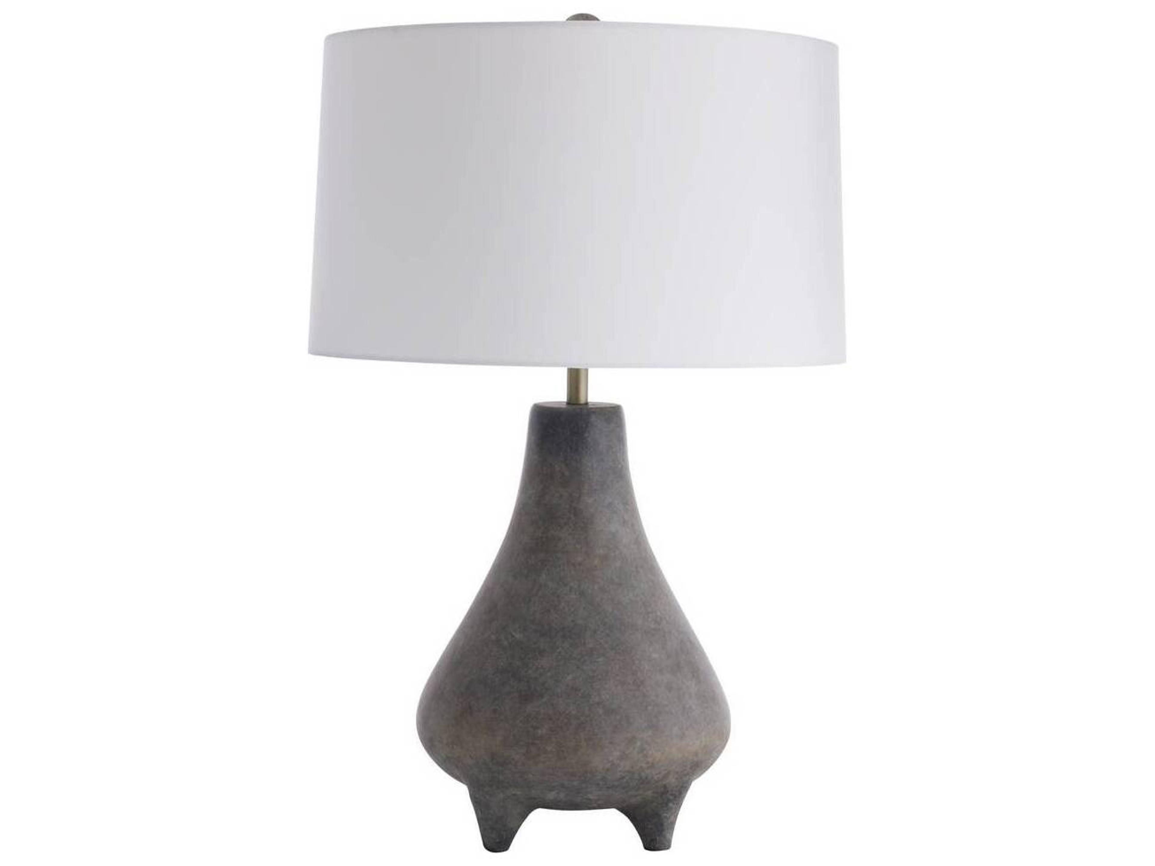 Arteriors Home Granada Rhino Antique Brass Gray Buffet Lamp