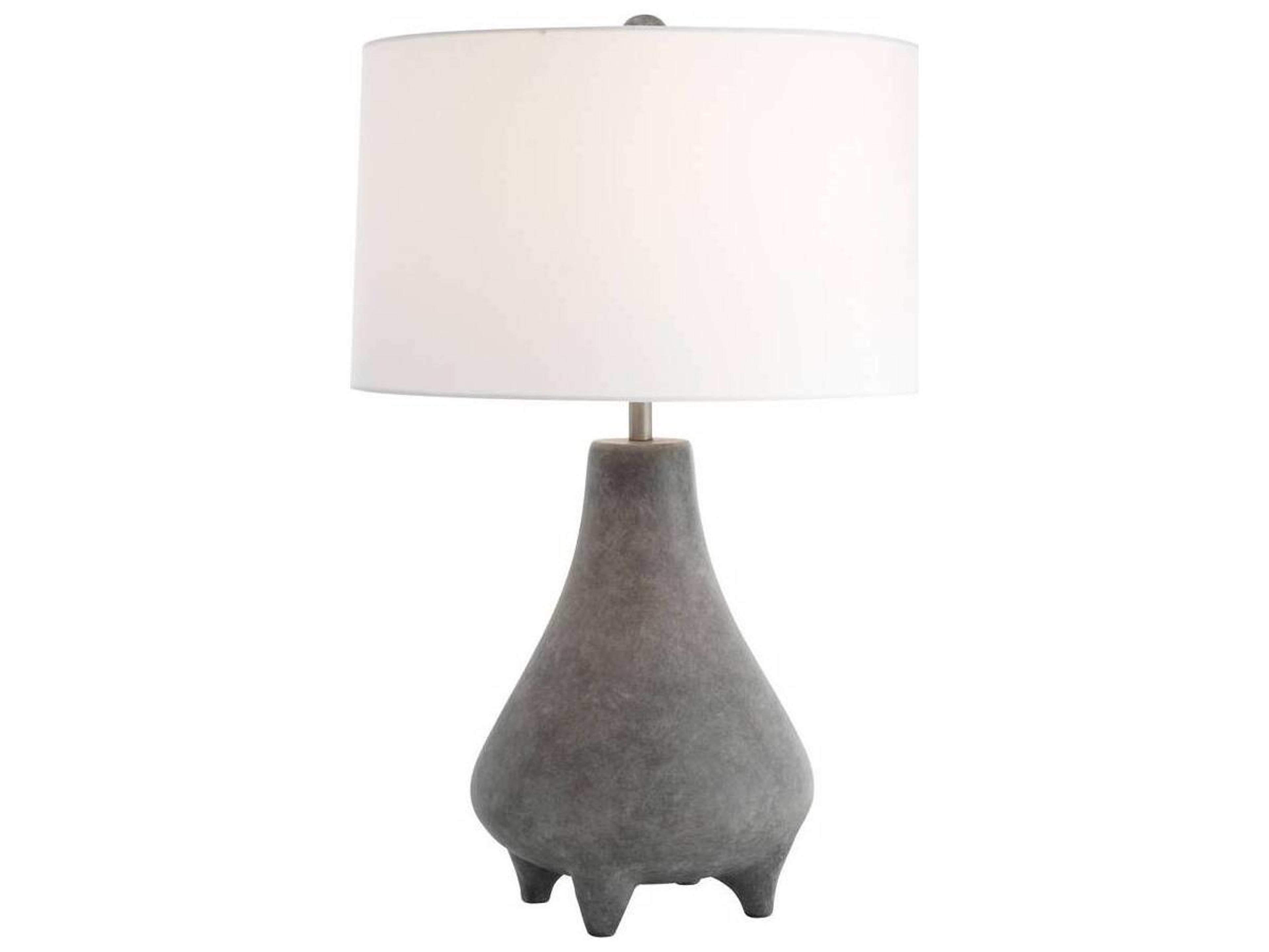 Arteriors Home Granada Rhino Antique Brass Gray Buffet Lamp