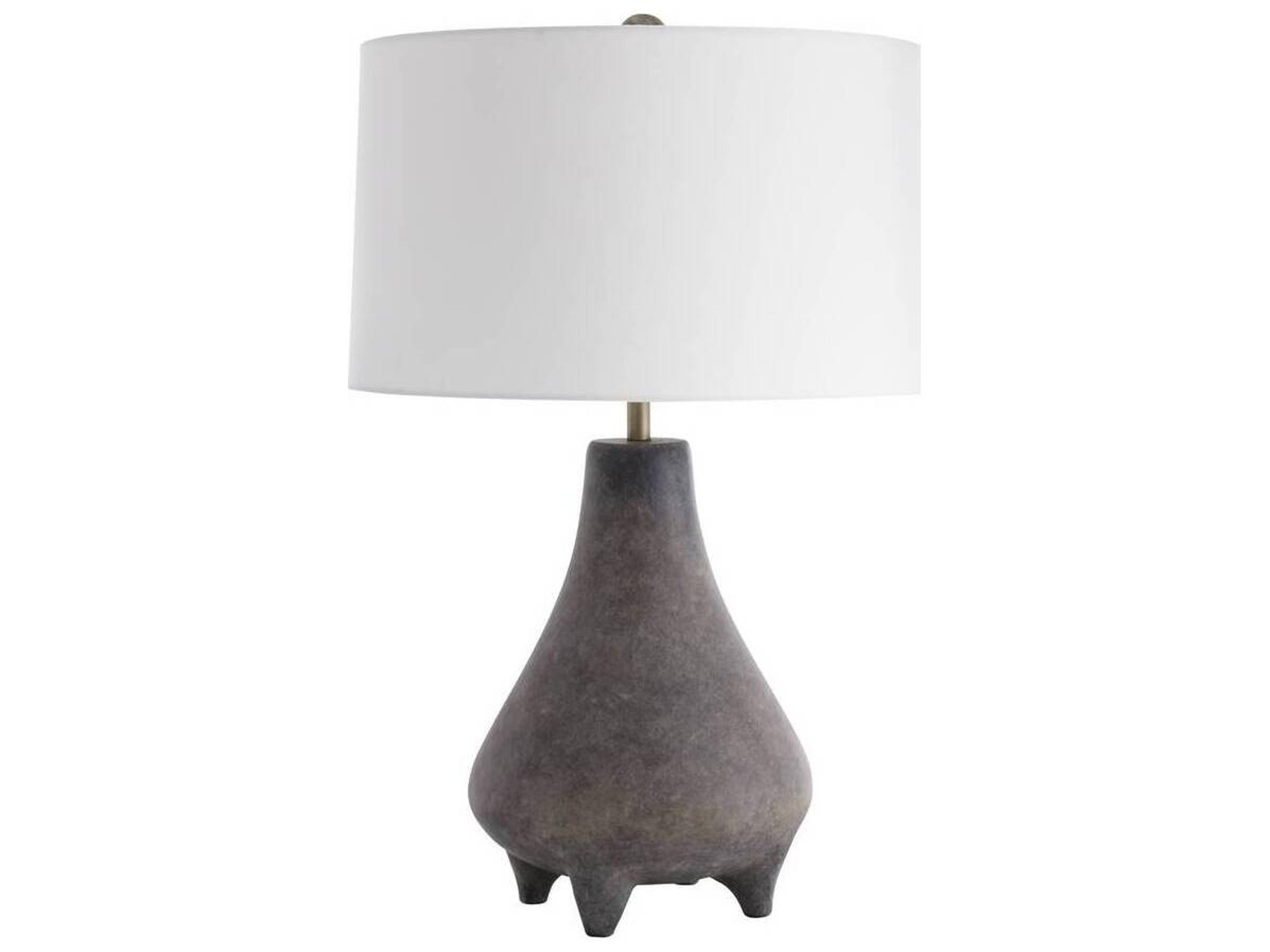 Arteriors Home Granada Rhino Antique Brass Gray Buffet Lamp