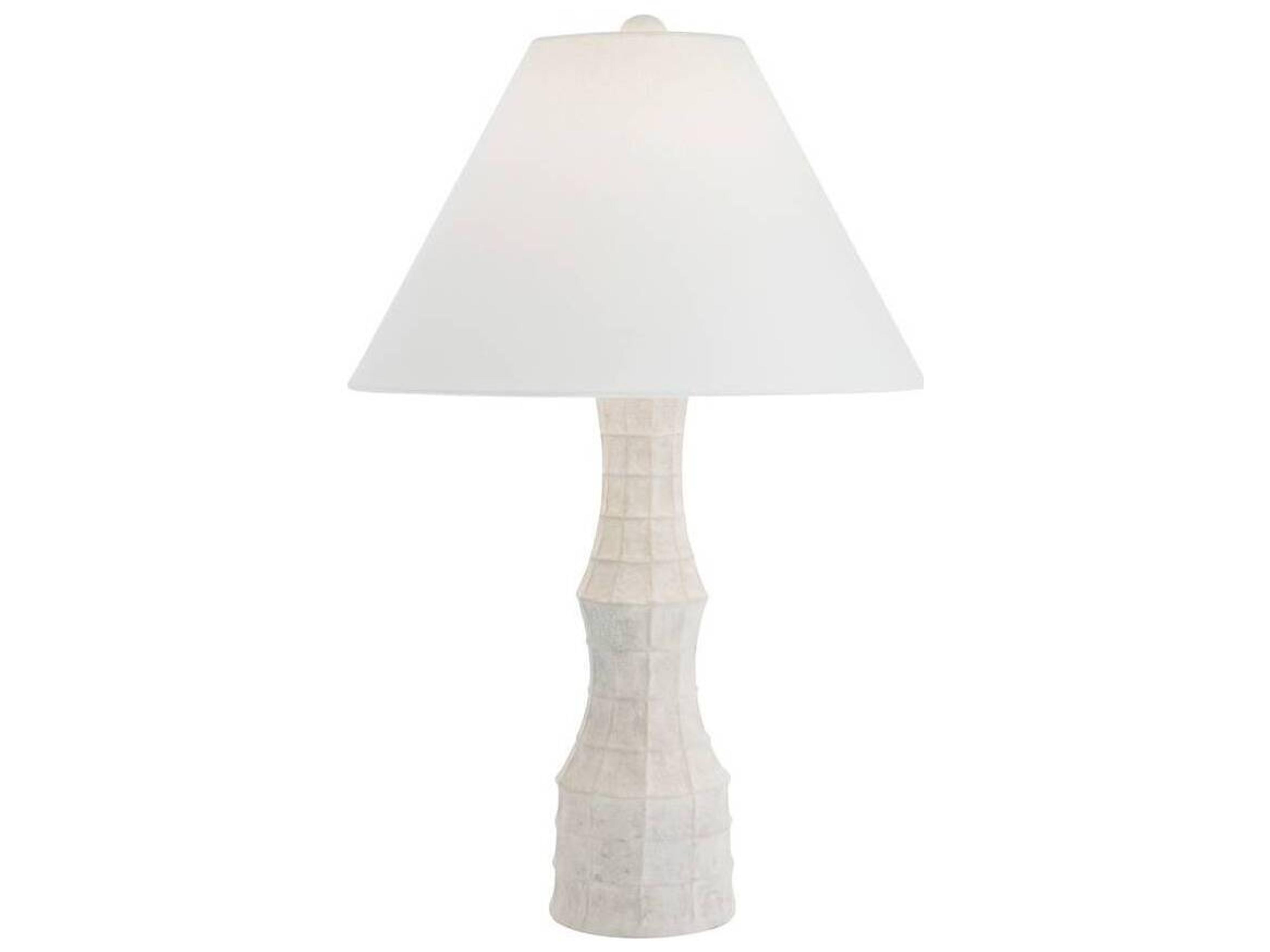 Arteriors Home Francine Egg Shell Antique Brass White Buffet Lamp