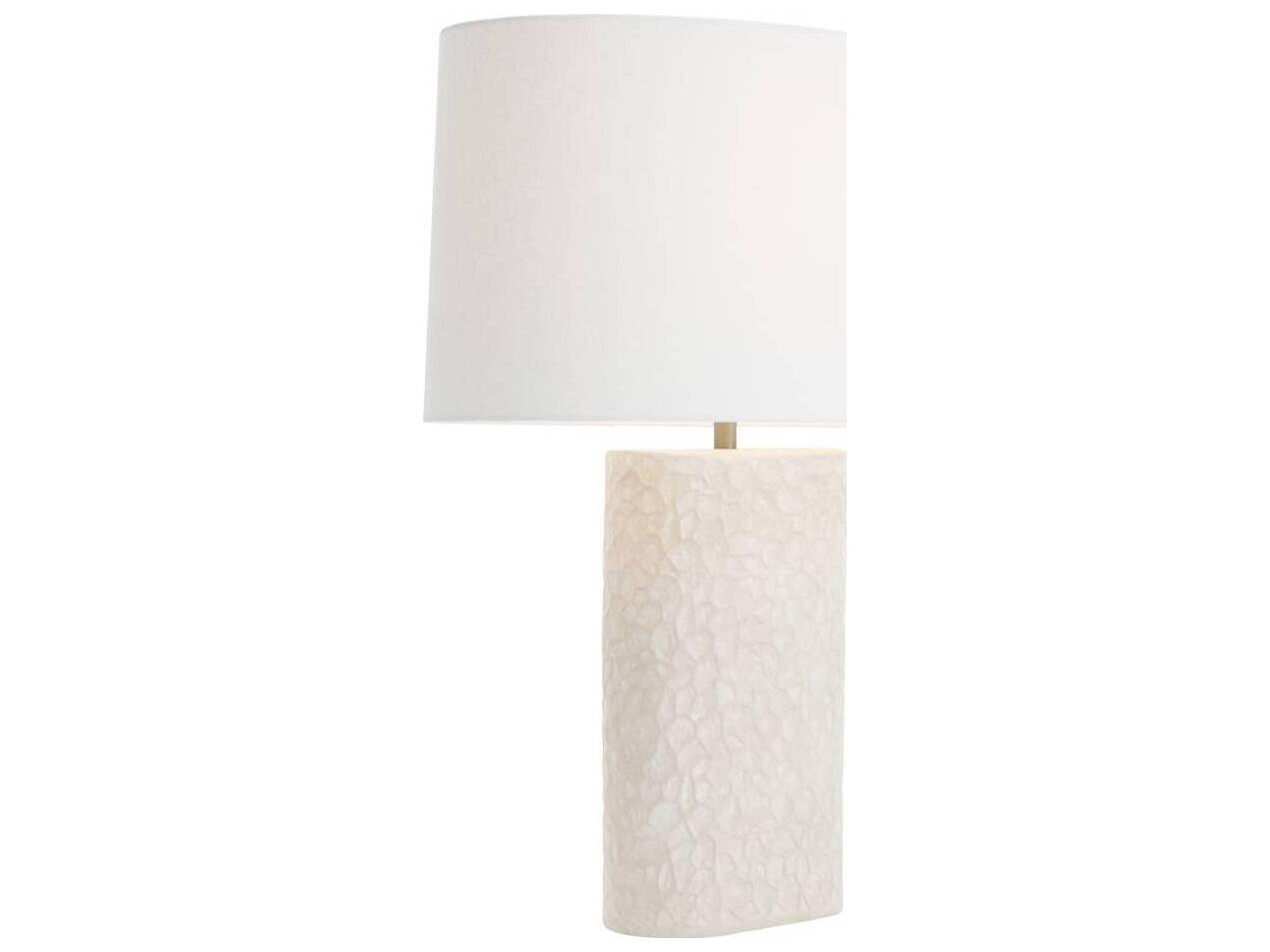 Arteriors Home Felicity Egg Shell Antique Brass White Buffet Lamp