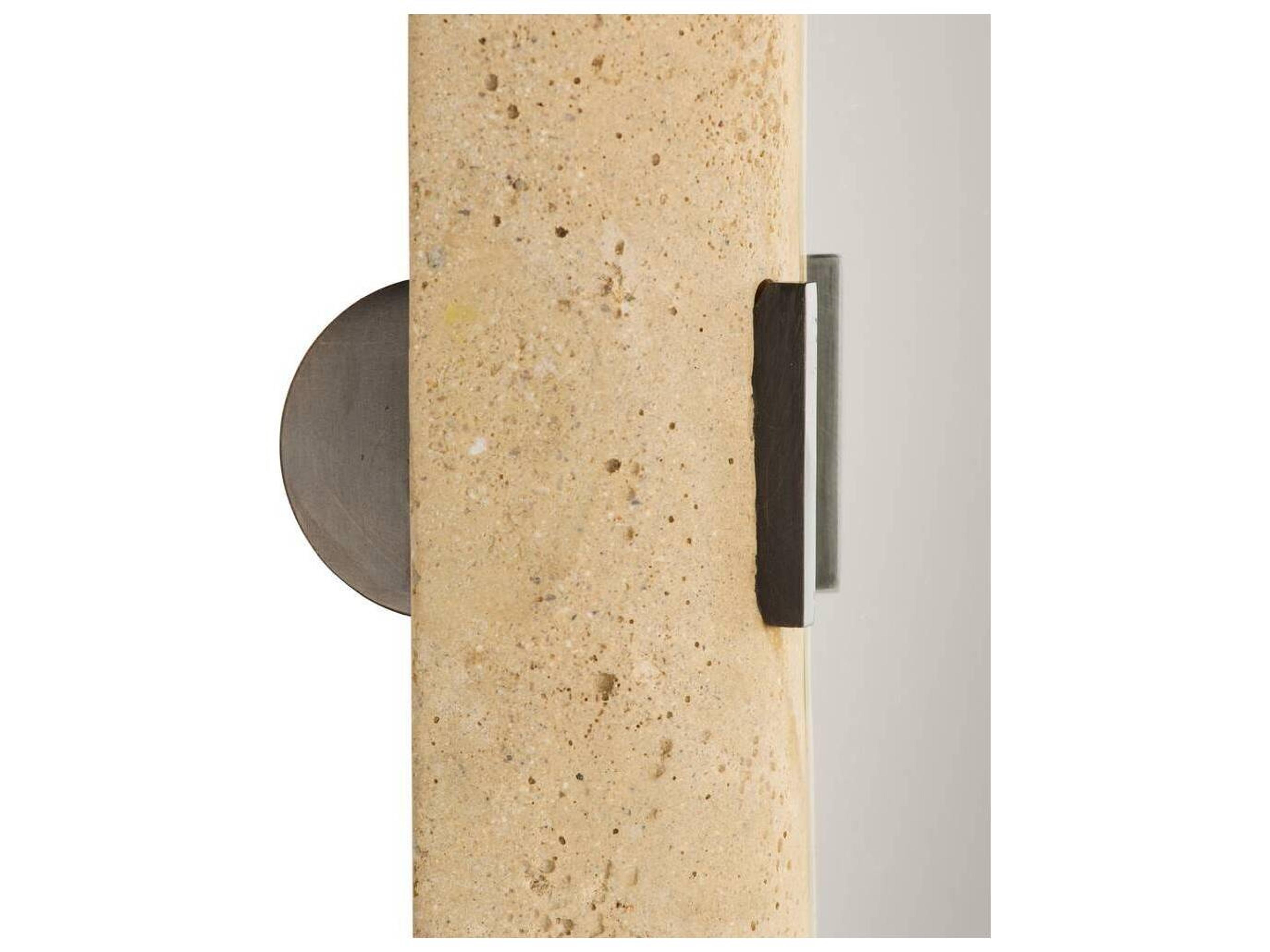 Arteriors Home Faux Travertine Wall Mirror Oval
