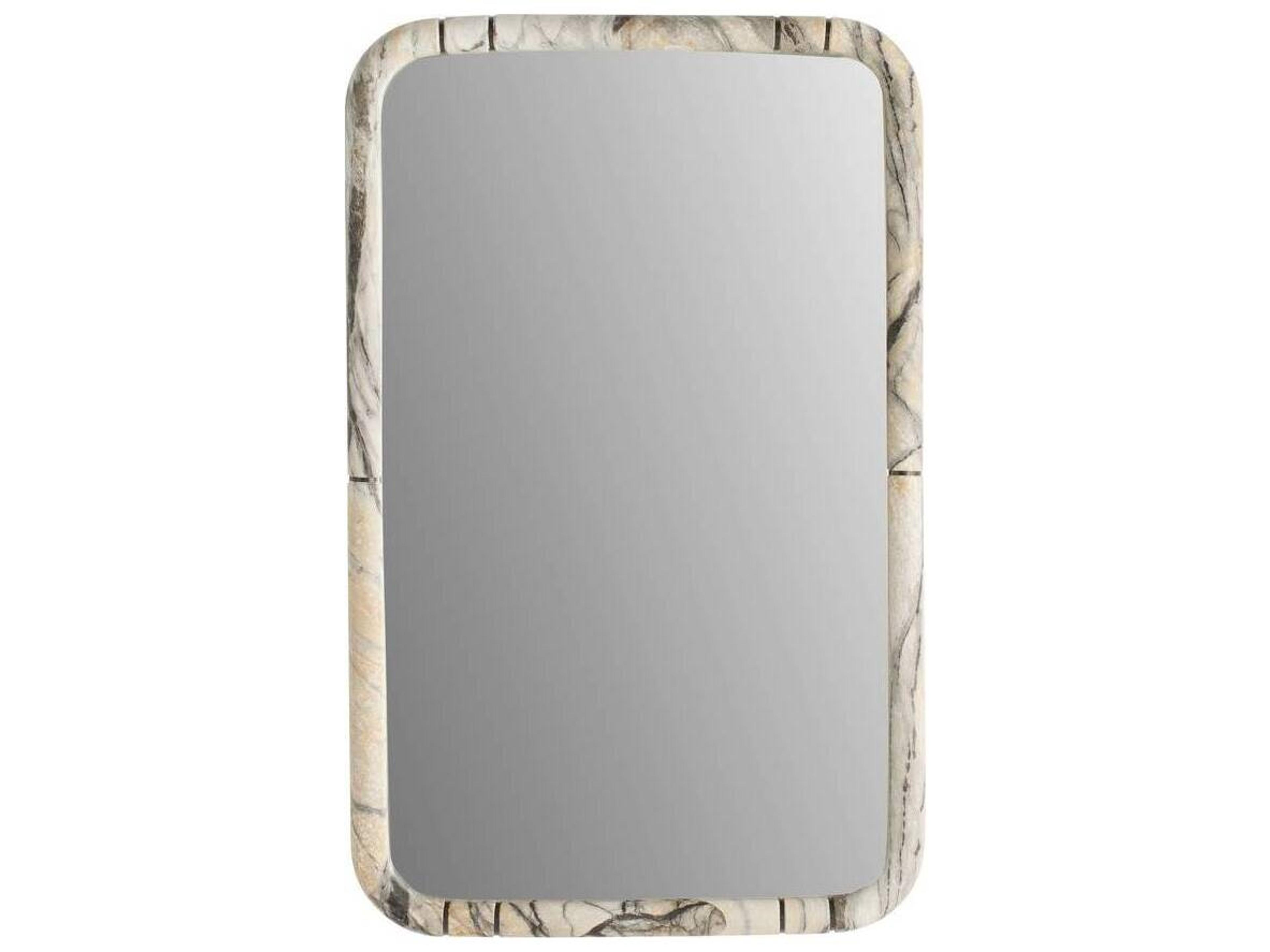 Arteriors Home Gray Flower Wall Mirror Rectangular