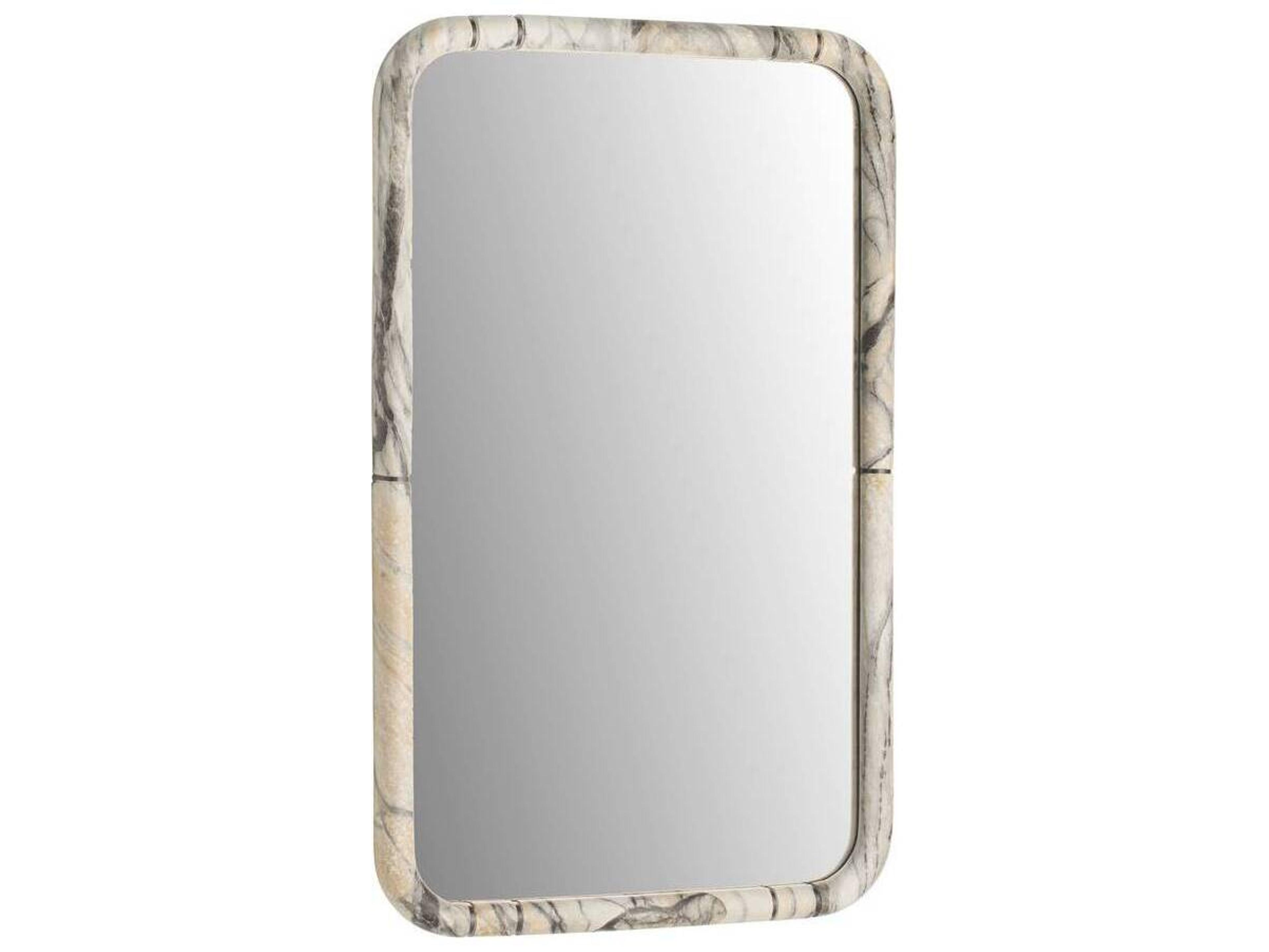 Arteriors Home Gray Flower Wall Mirror Rectangular